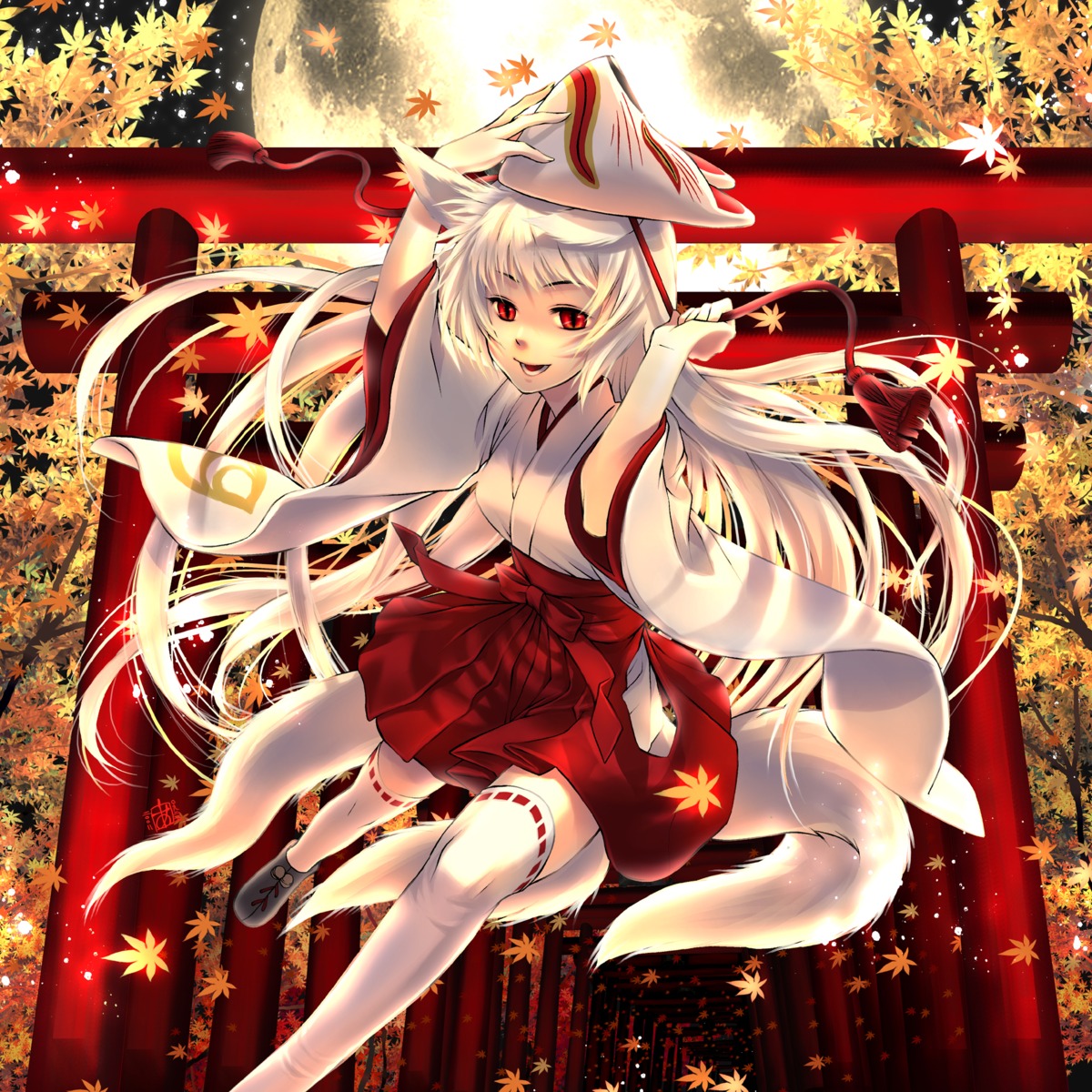 animal_ears kitsune shijuuhachi