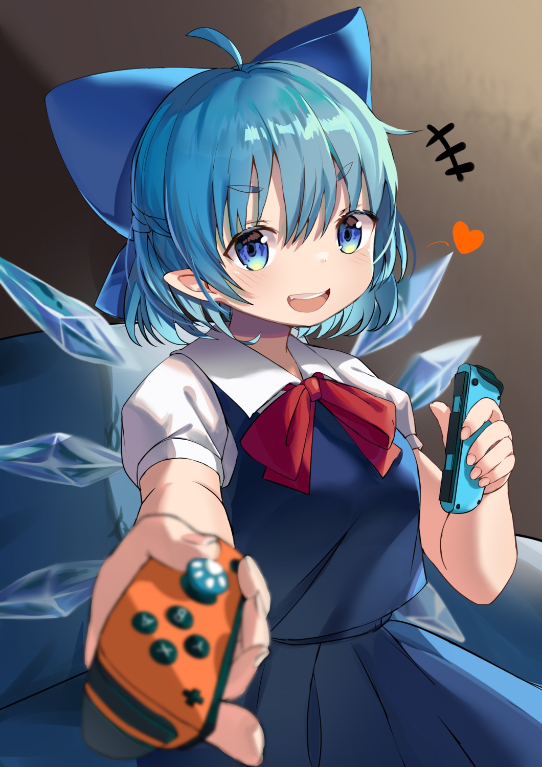 cirno hxj_(2324184595) pointy_ears touhou wings