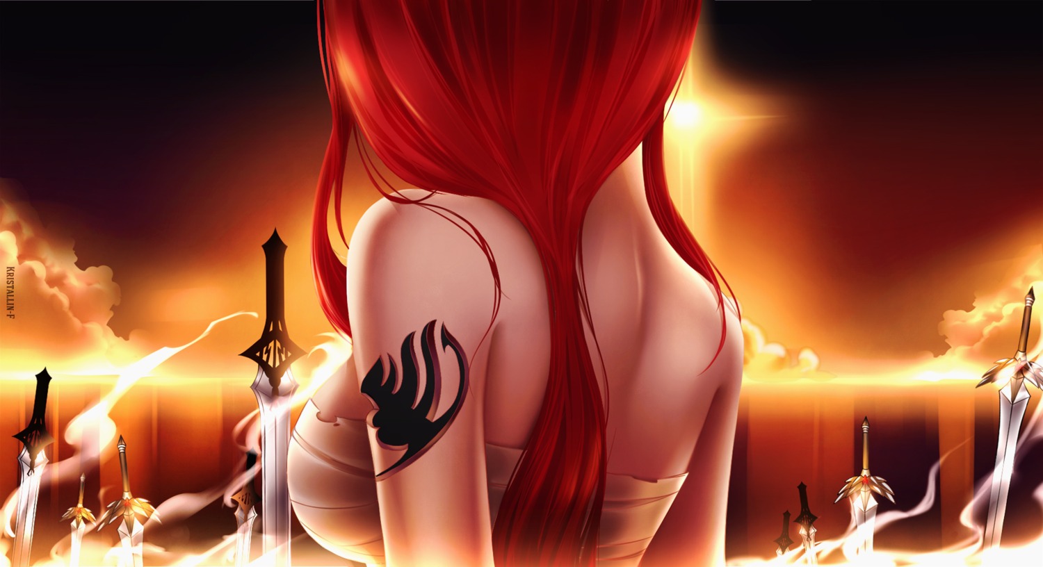 erza_scarlet fairy_tail kristallin-f sarashi sword watermark