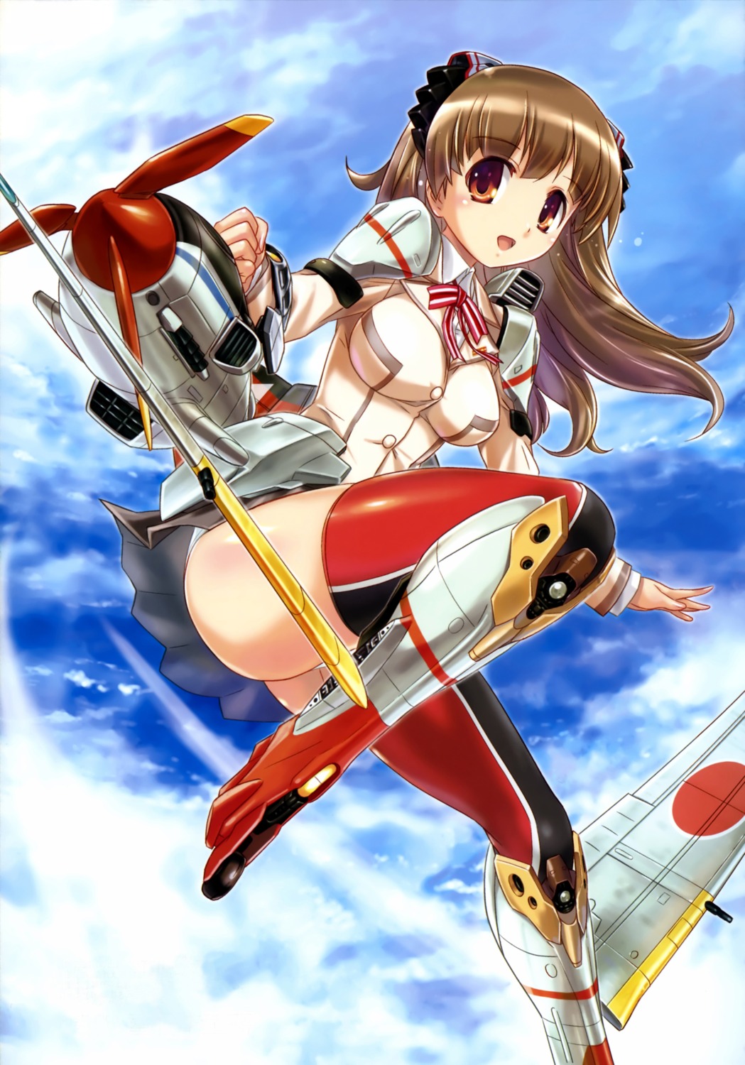 juusensha_koubou mecha_musume pantsu thighhighs uniform