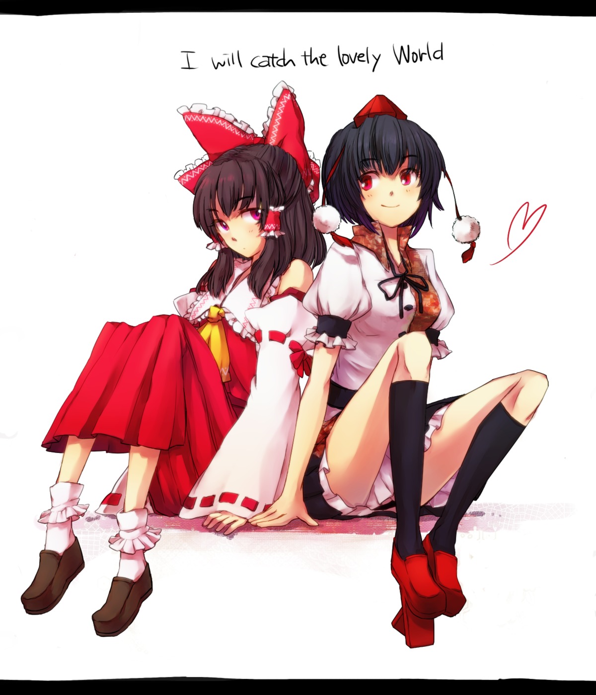 hakurei_reimu karasu_tsuki shameimaru_aya touhou