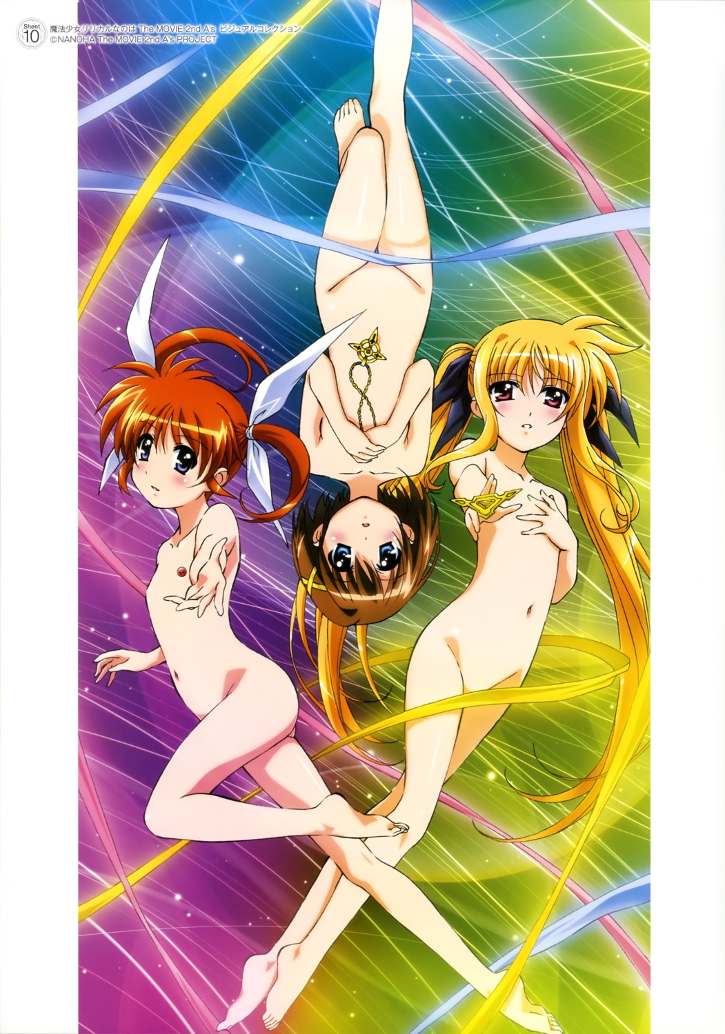 fate_testarossa feet loli mahou_shoujo_lyrical_nanoha mahou_shoujo_lyrical_nanoha_a's mahou_shoujo_lyrical_nanoha_the_movie_2nd_a's naked nipples takamachi_nanoha yagami_hayate