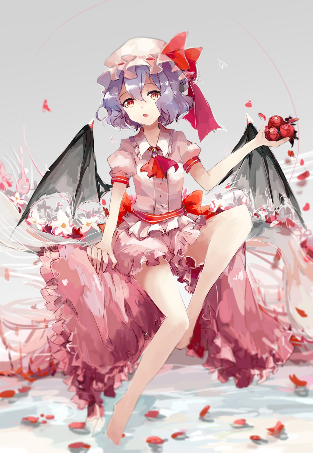 dress jpeg_artifacts remilia_scarlet touhou wet wings