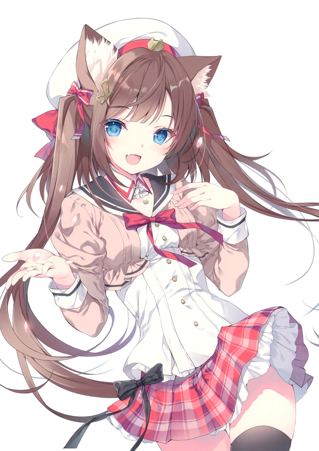 animal_ears miwabe_sakura pion seifuku skirt_lift