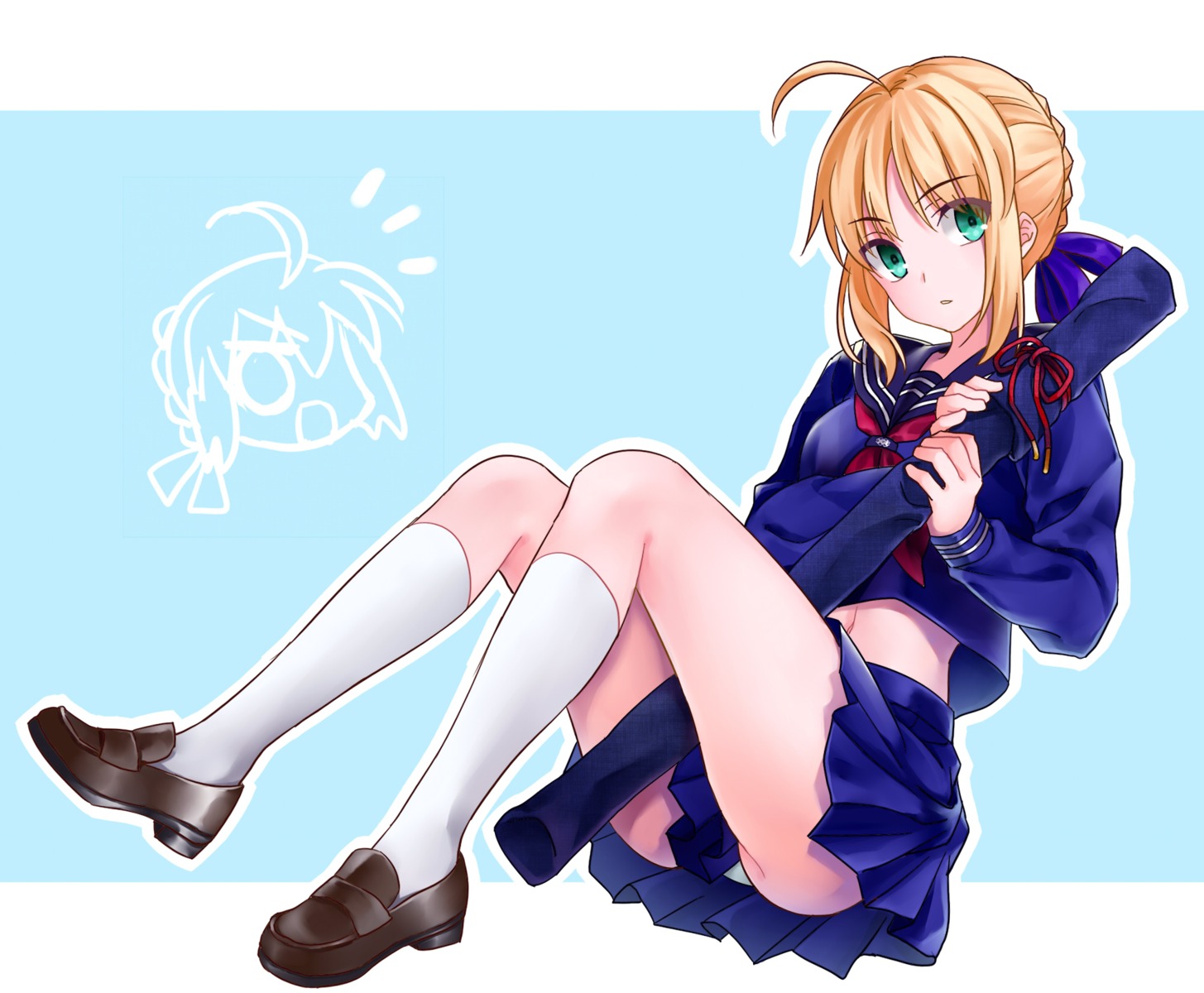 fate/stay_night ha84no pantsu saber seifuku