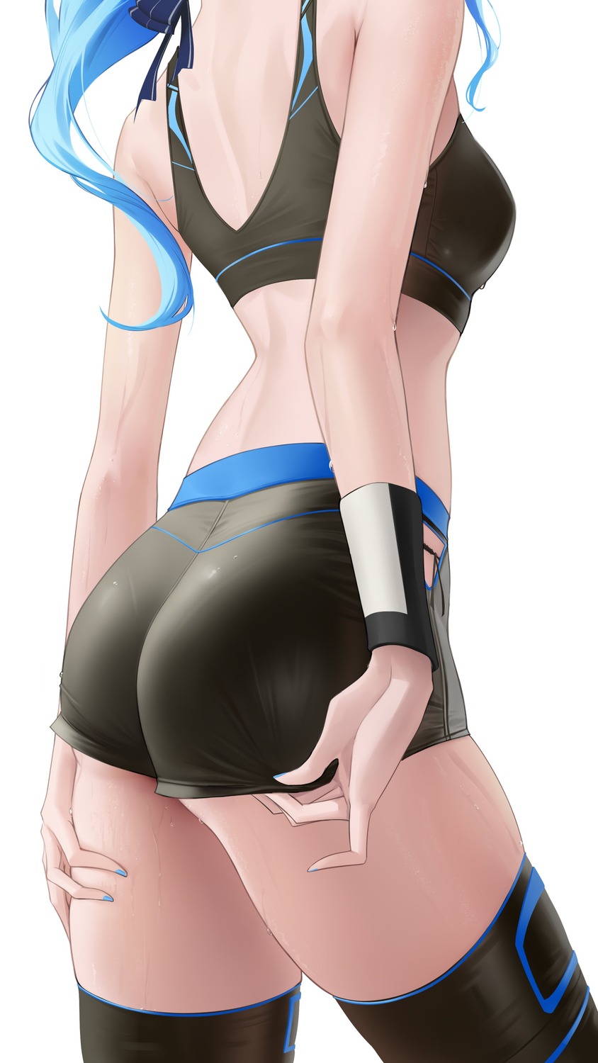 ass gym_uniform hololive hoshimachi_suisei somebody_(leiking00)