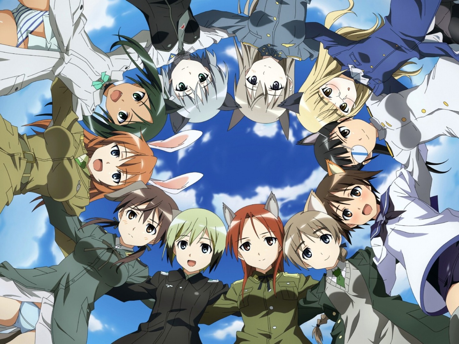 animal_ears bunny_ears charlotte_e_yeager eila_ilmatar_juutilainen erica_hartmann eyepatch francesca_lucchini gertrud_barkhorn inumimi loli lynette_bishop megane minna_dietlinde_wilcke miyafuji_yoshika nekomimi pantsu pantyhose perrine-h_clostermann sakamoto_mio sanya_v_litvyak school_swimsuit seifuku shimapan strike_witches swimsuits tail toshi5765 uniform wallpaper