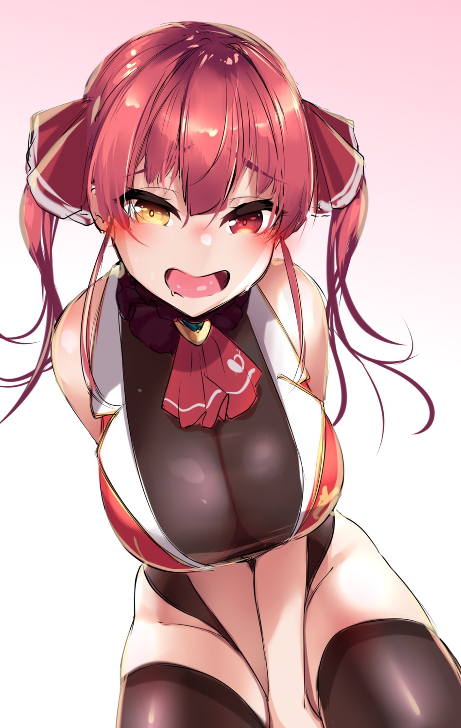 heterochromia hololive houshou_marine leotard tagme thighhighs