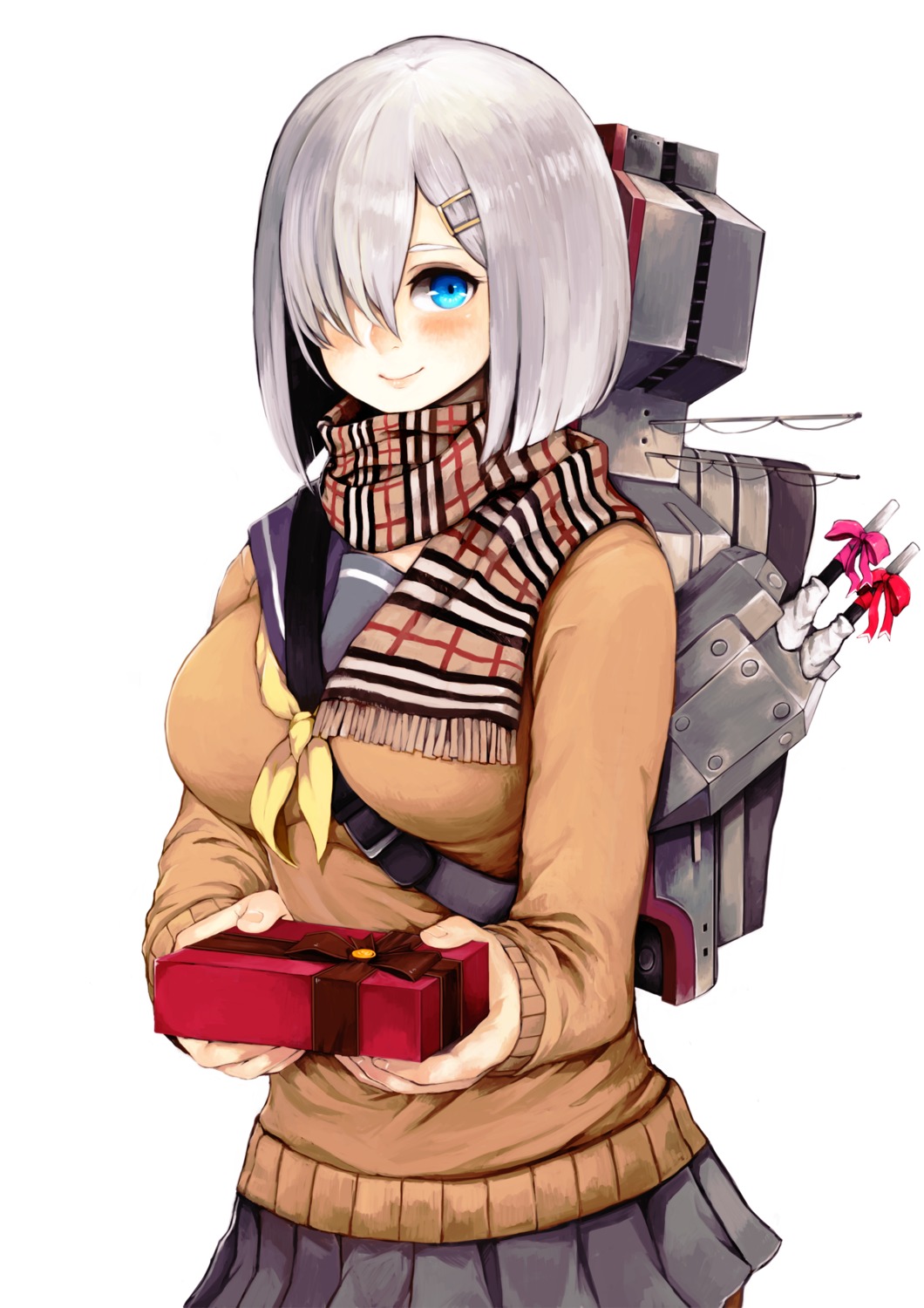 hamakaze_(kancolle) kantai_collection okomeboy seifuku valentine