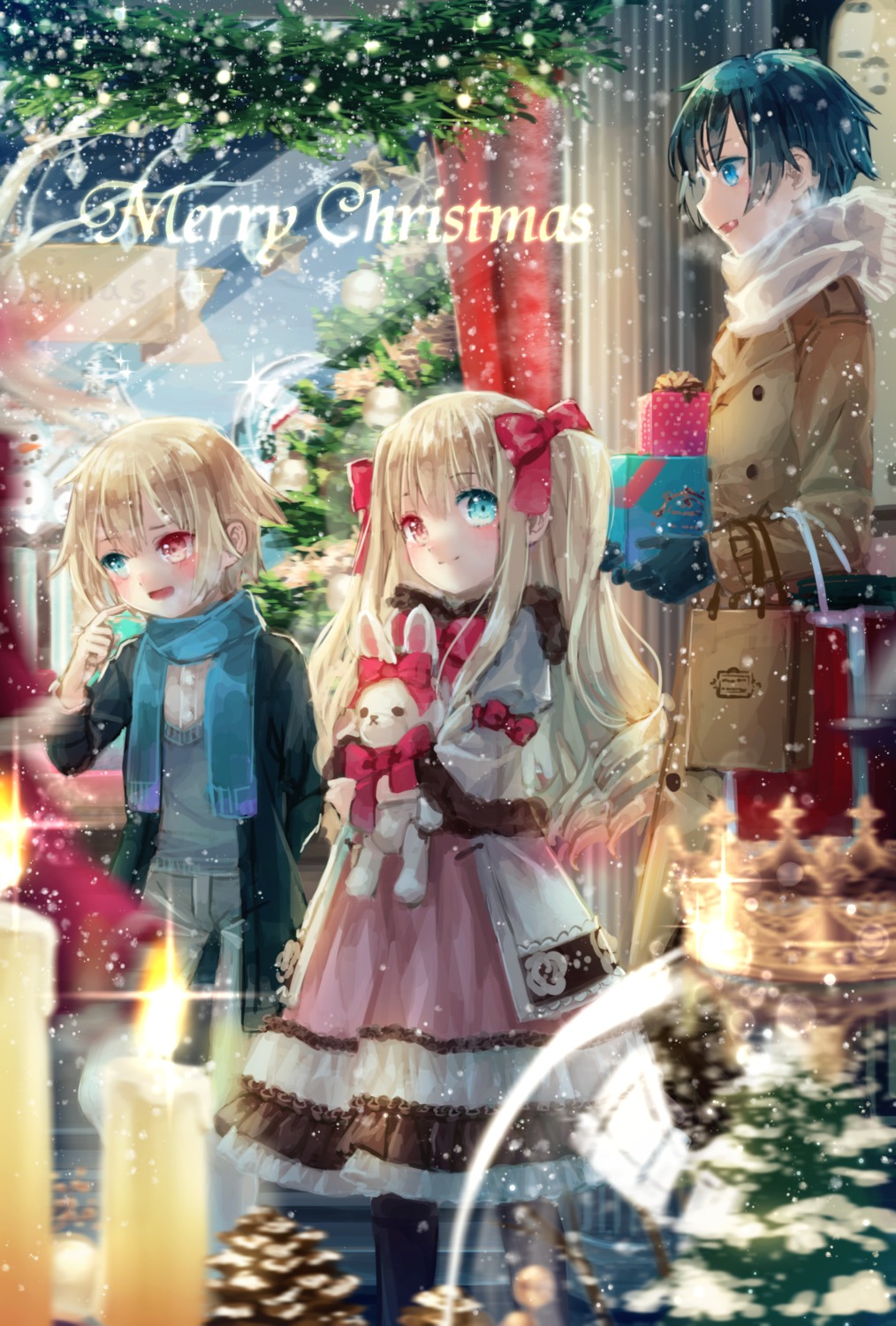 christmas dress heterochromia yumeichigo_alice