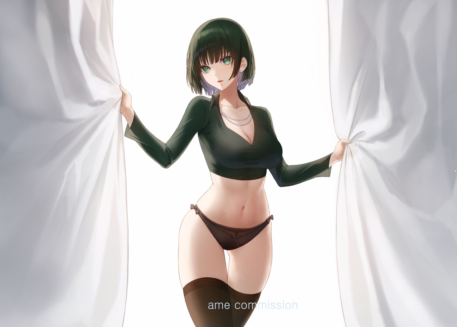 ame_816 cleavage fubuki_(one_punch_man) one_punch_man pantsu thighhighs