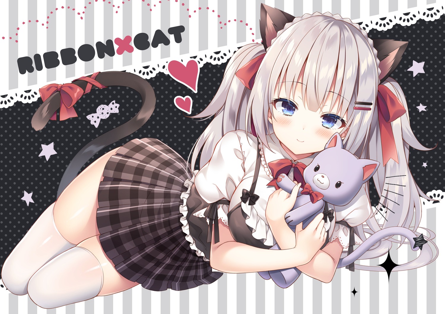 animal_ears nanohana_kohina nekomimi tail thighhighs