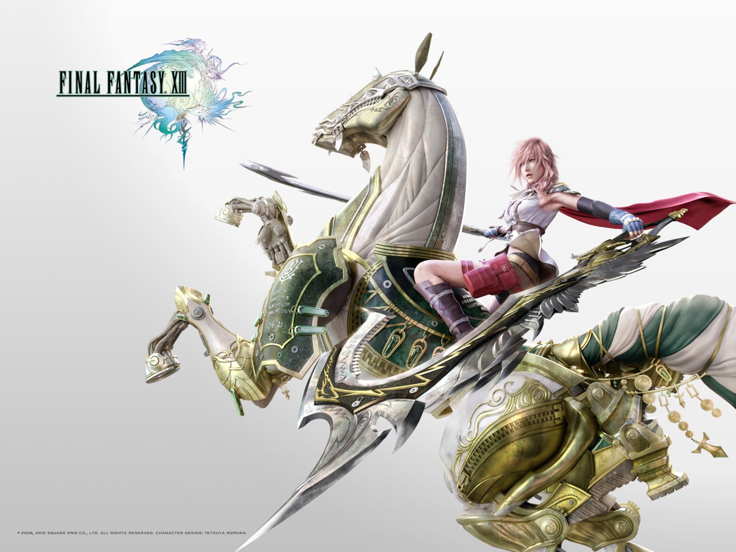 cg final_fantasy final_fantasy_xiii lightning odin_(final_fantasy) square_enix wallpaper