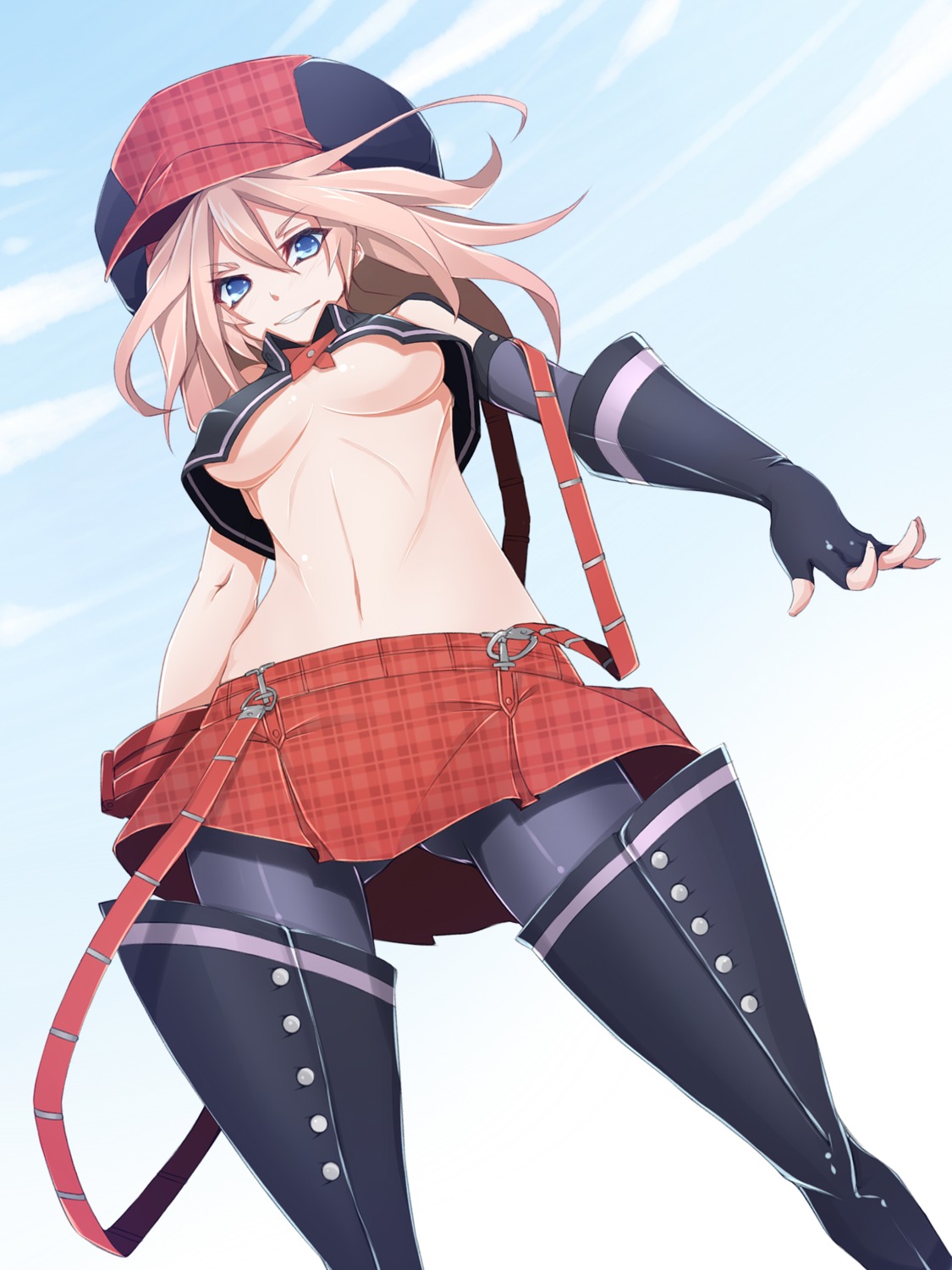 arisa_iriinchina_amieera god_eater nacl no_bra pantyhose thighhighs underboob