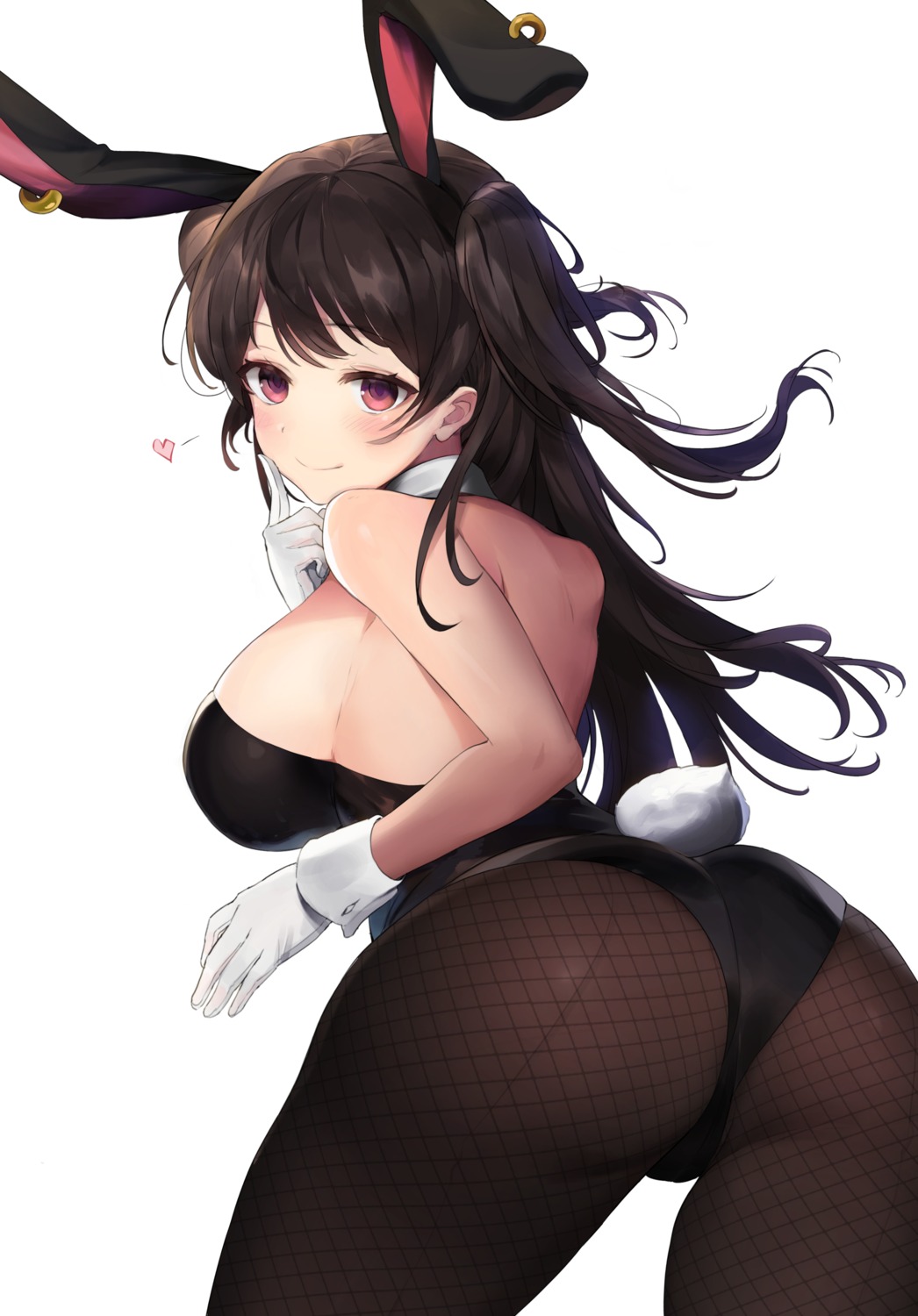 animal_ears ass bunny_ears bunny_girl fishnets no_bra pantyhose tail uthy