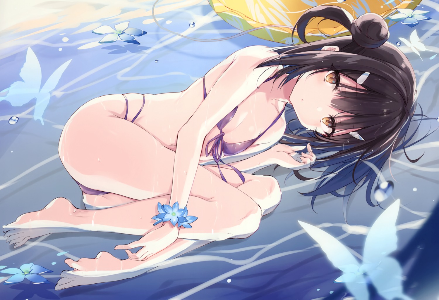 bikini cleavage fate/kaleid_liner_prisma_illya fate/stay_night loli luna_berry miyu_edelfelt nana_(luna_berry) swimsuits wet