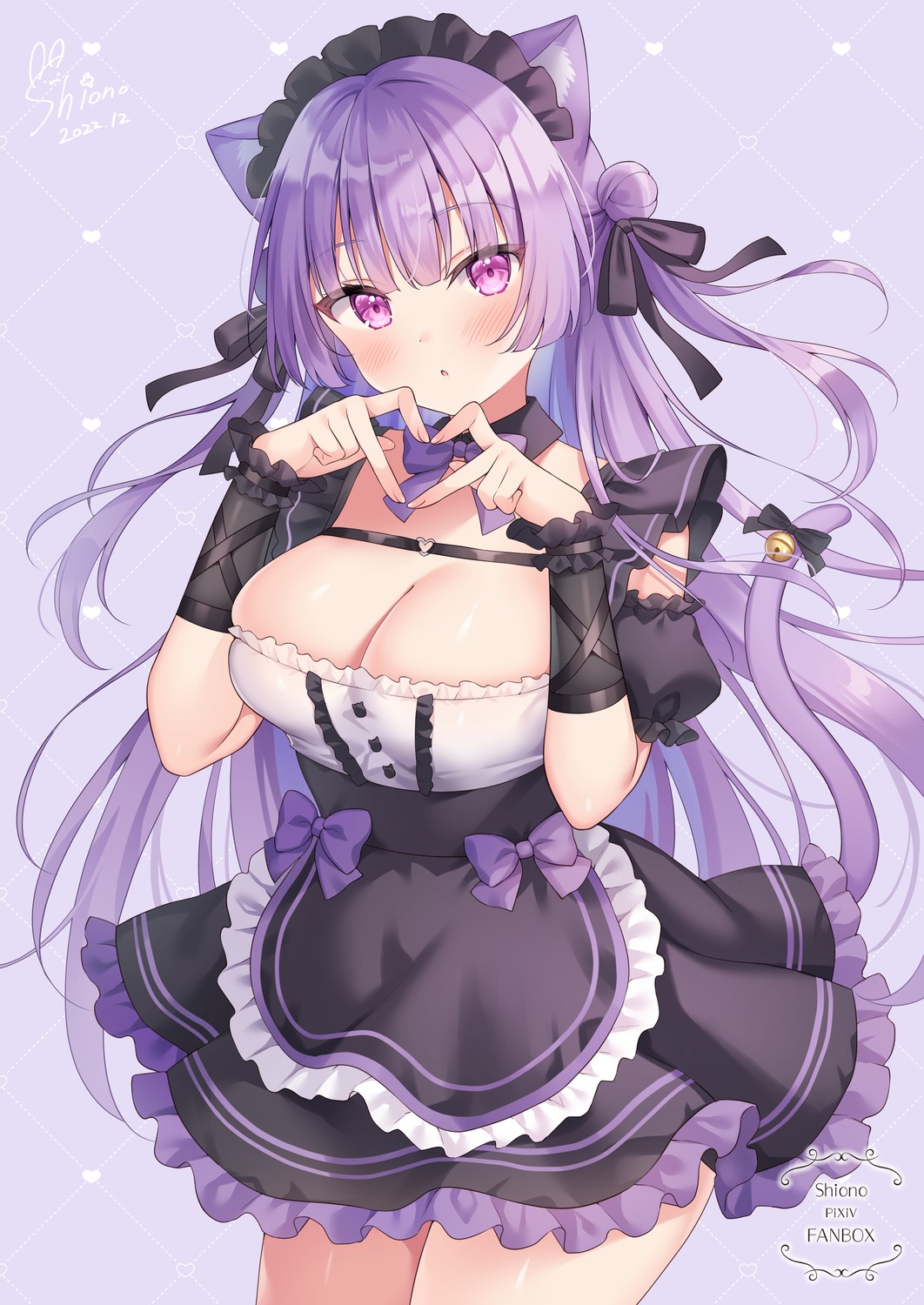 animal_ears maid nekomimi no_bra siooooono tail