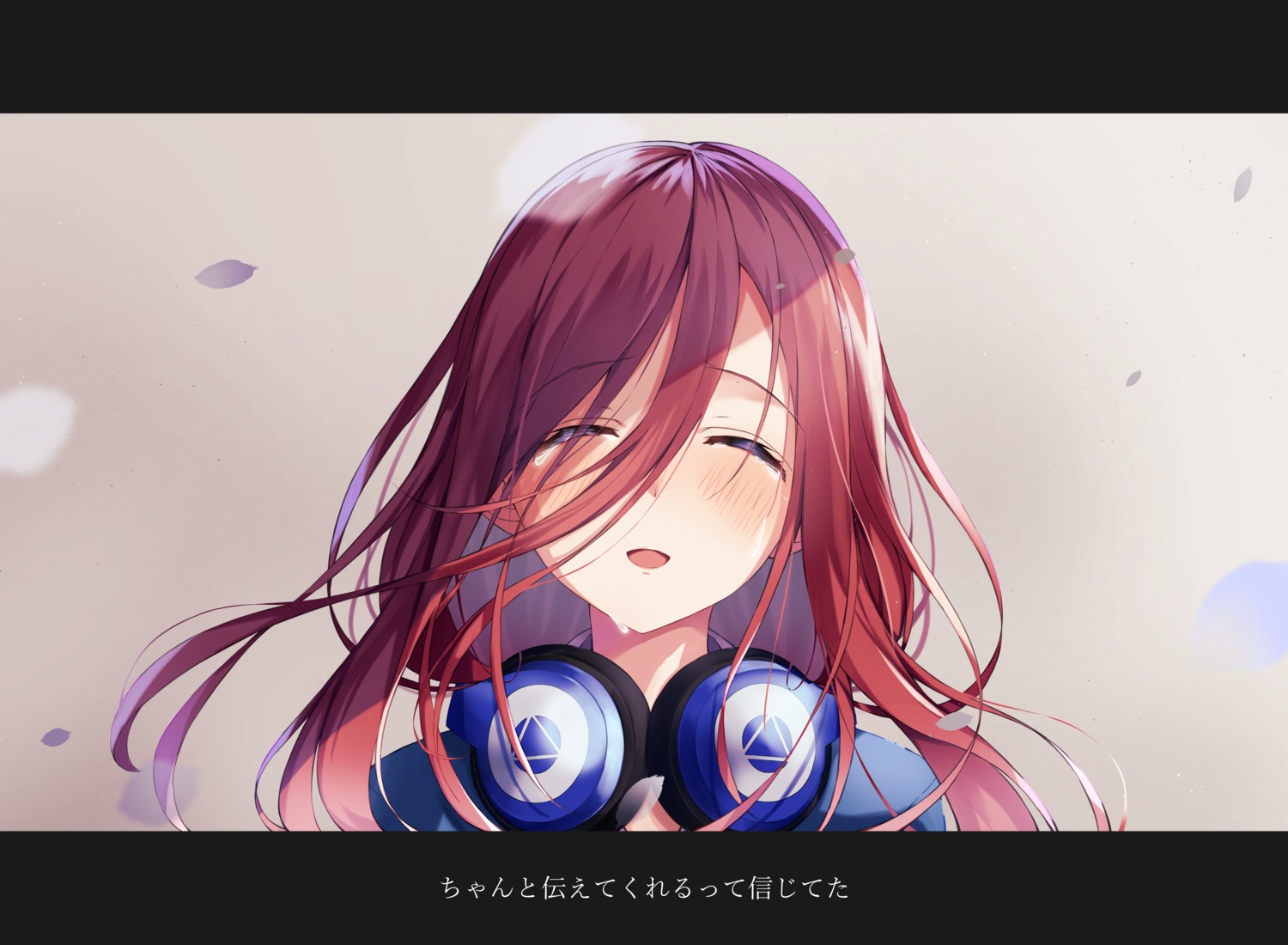 5-toubun_no_hanayome dorosuke8913 headphones nakano_miku