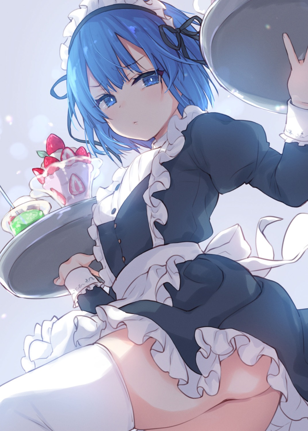 konomi liar_liar maid minami_shizuku_(liar_liar) thighhighs waitress