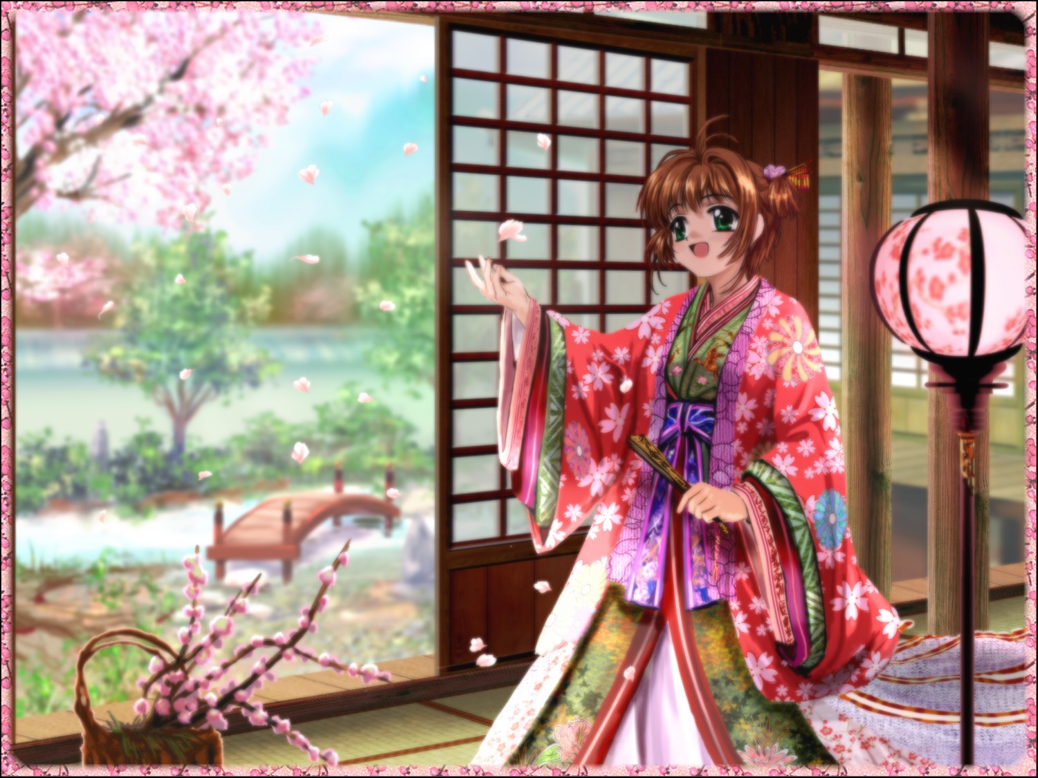card_captor_sakura kimono kinomoto_sakura moonknives wallpaper