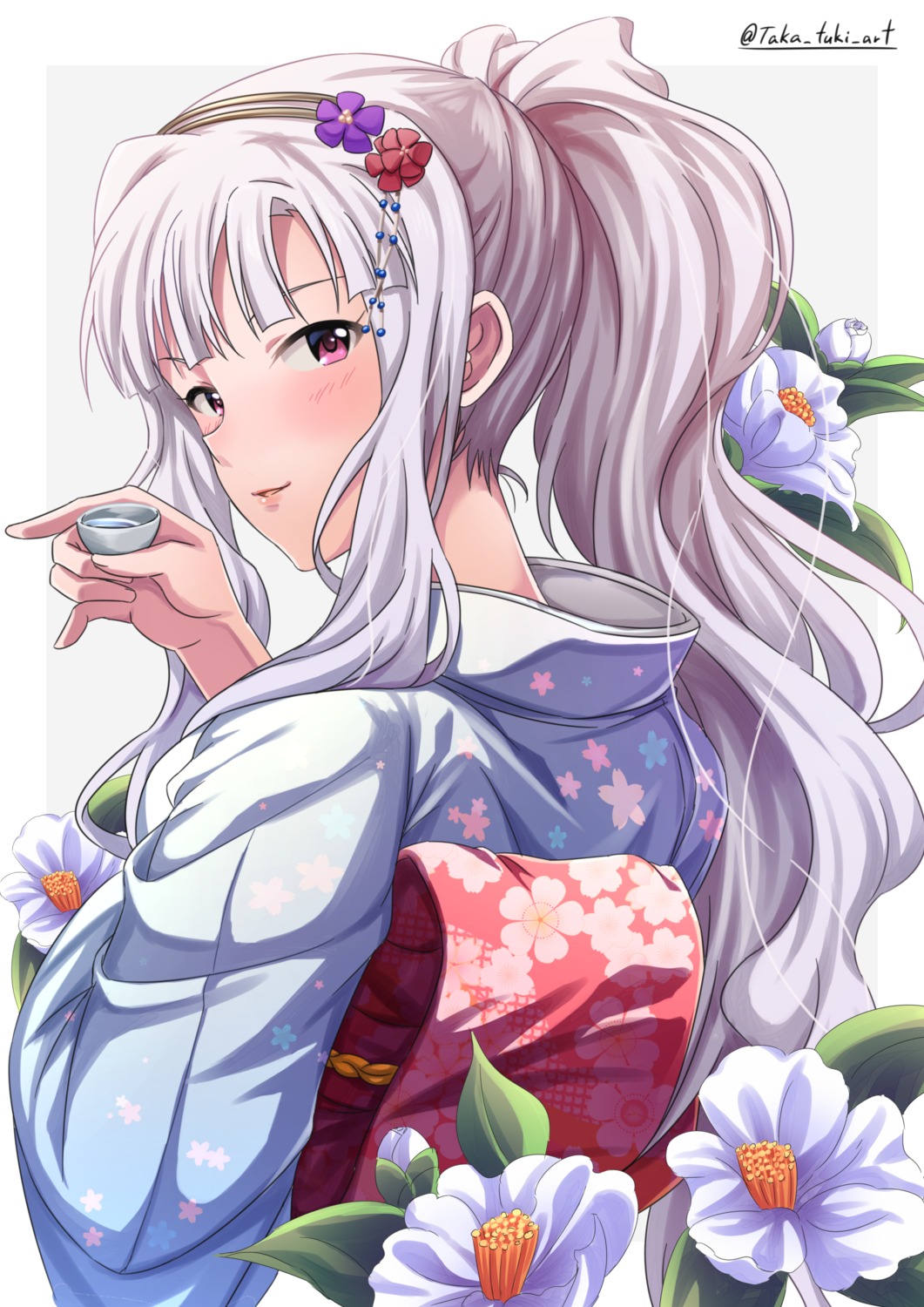 kimono shijou_takane takatsuki_p the_idolm@ster