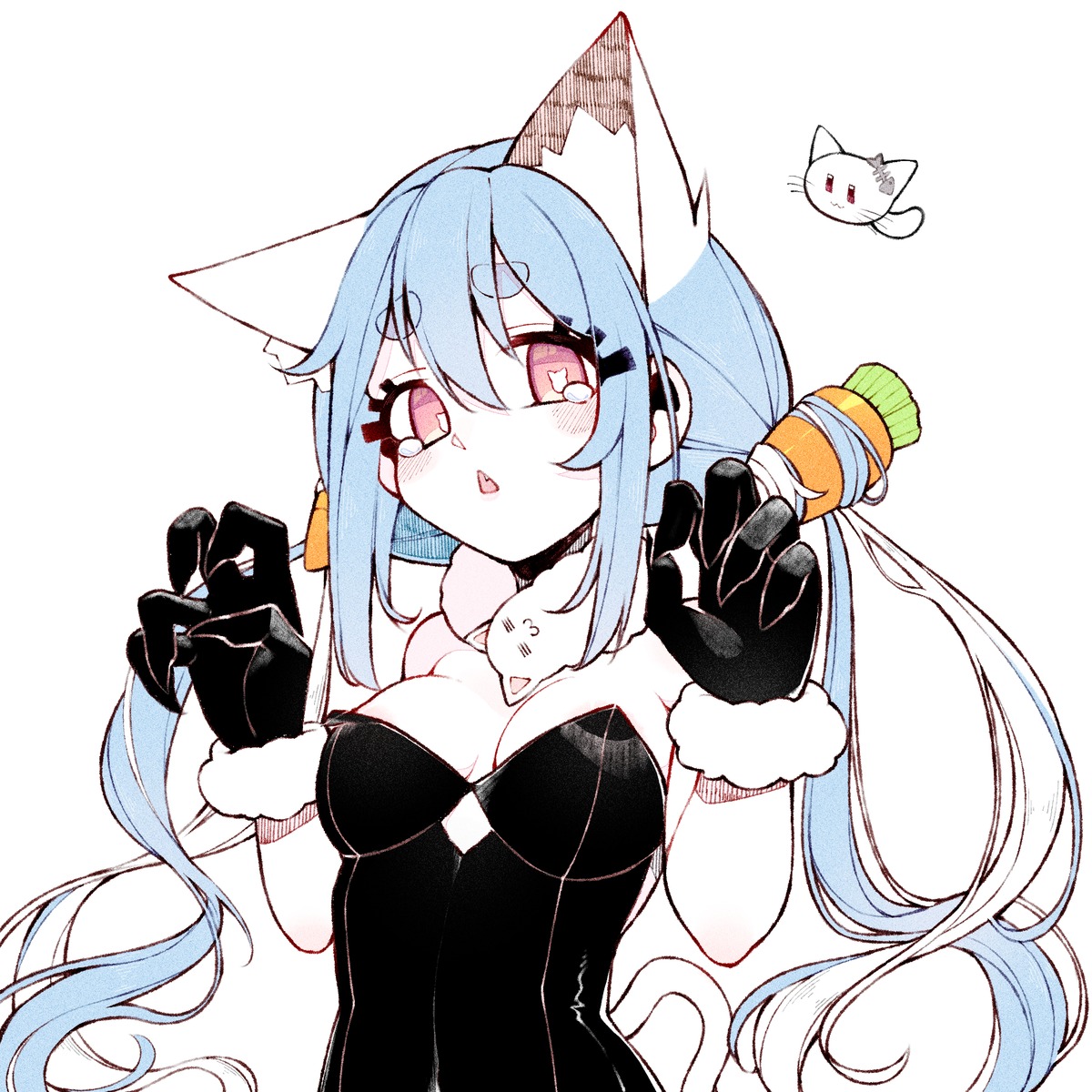 animal_ears areola hololive leotard nekomimi no_bra tail unexistarts usada_pekora