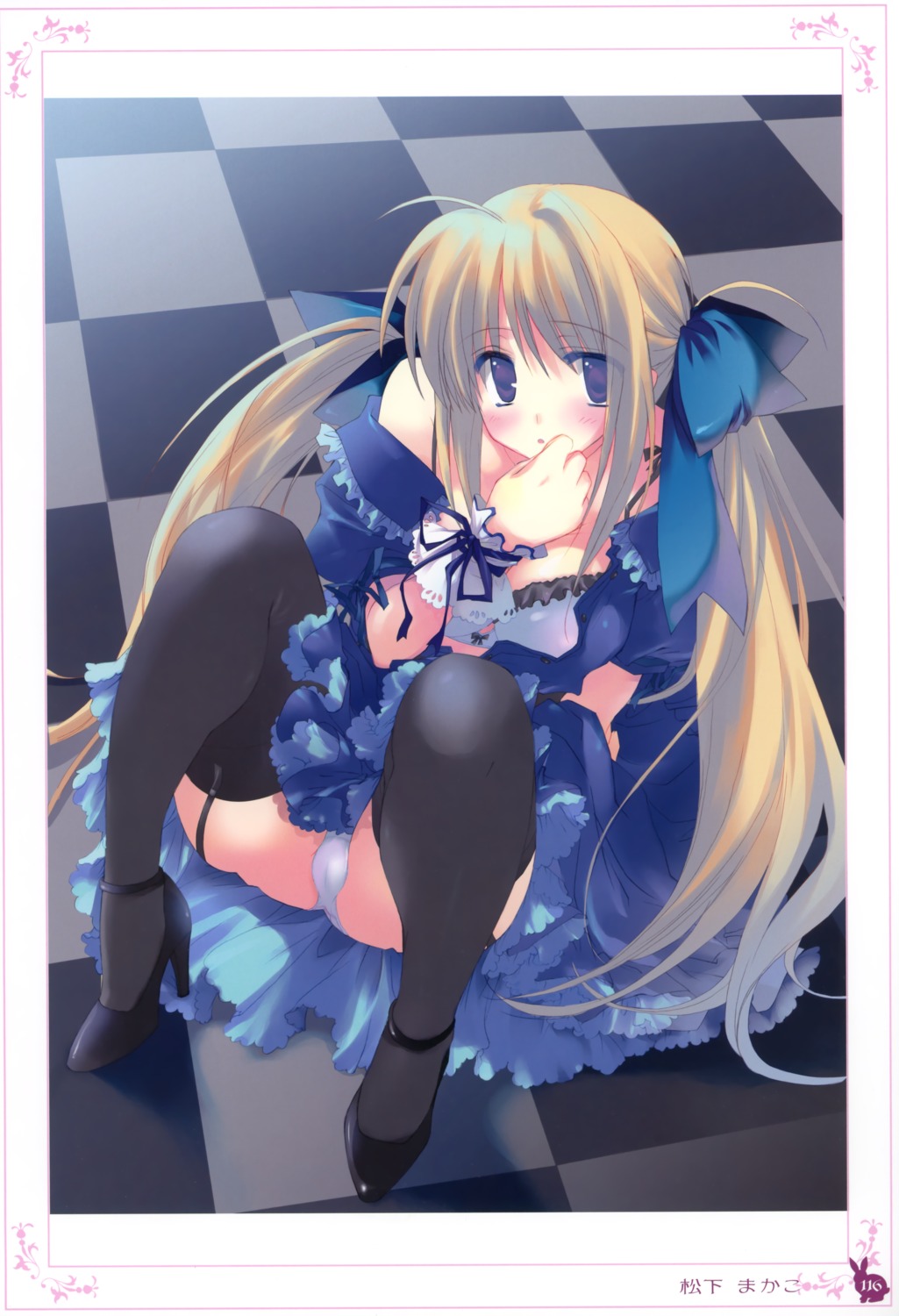 cleavage dress matsushita_makako pantsu stockings thighhighs