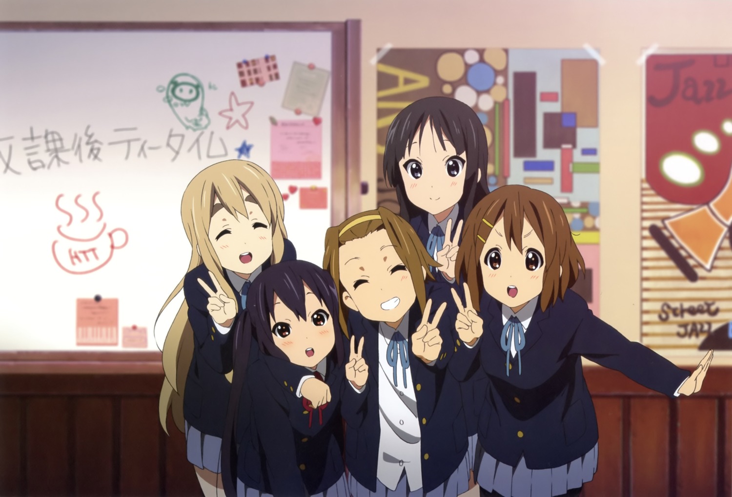 Yui Hirasawa, Mio Akiyama, Ritsu Tainaka, Tsumugi Kotobuki, Azusa Nakano