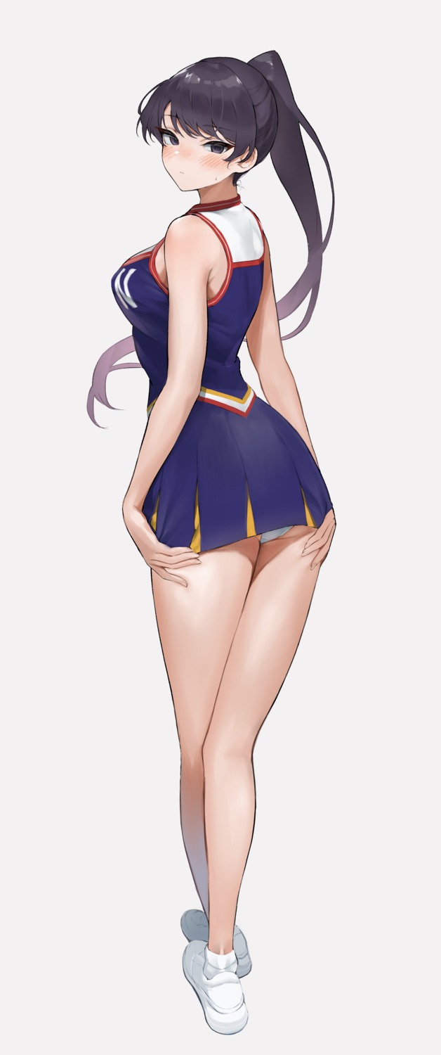 ass cheerleader komi-san_wa_komyushou_desu. komi_shouko pantsu skirt_lift takita_(takita3411)