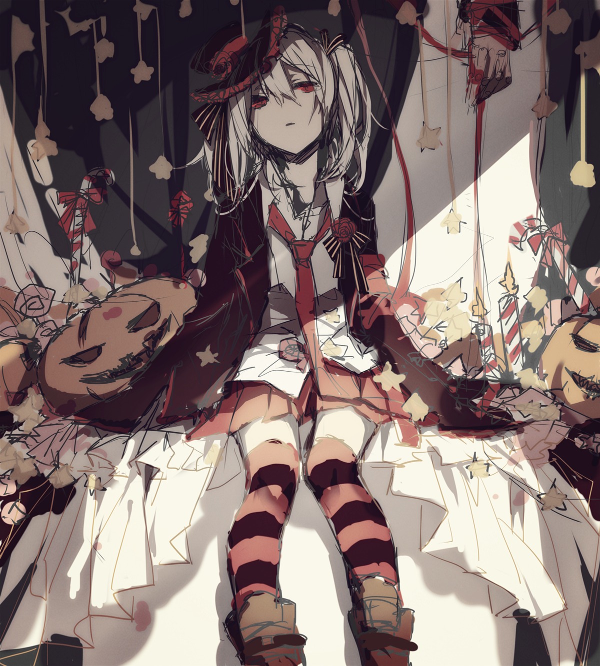 halloween pudding thighhighs