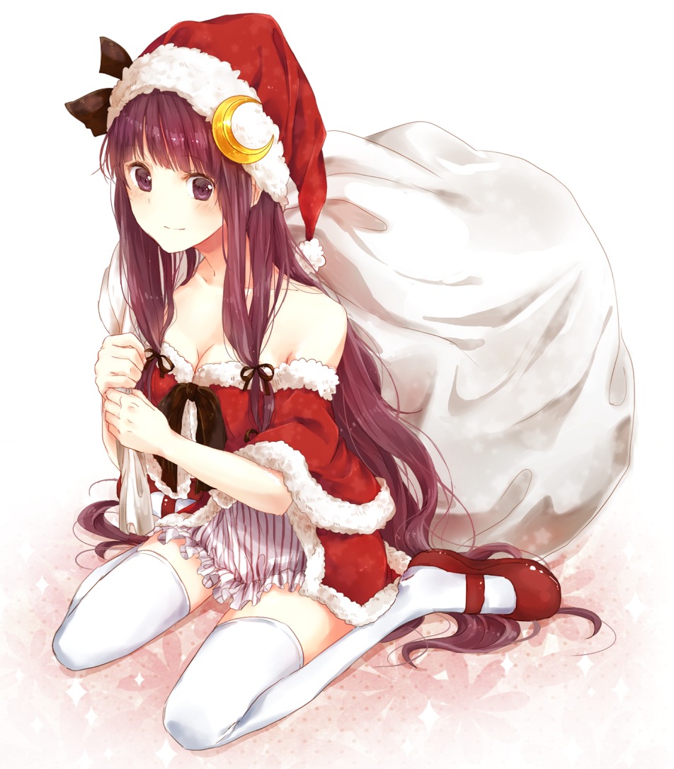 817nono christmas patchouli_knowledge thighhighs touhou