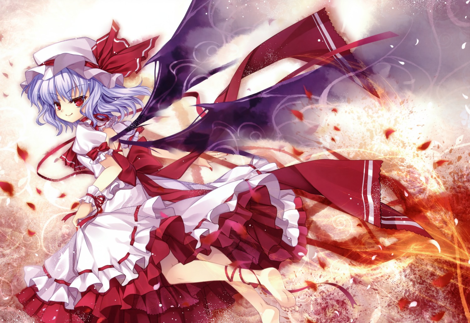 capura_lin dress eternal_phantasia fixed remilia_scarlet touhou wings