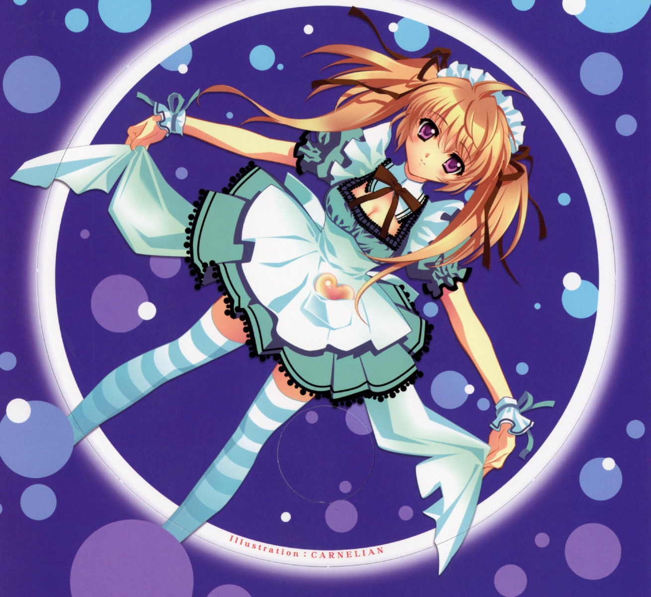 carnelian cleavage lolita_fashion thighhighs waitress