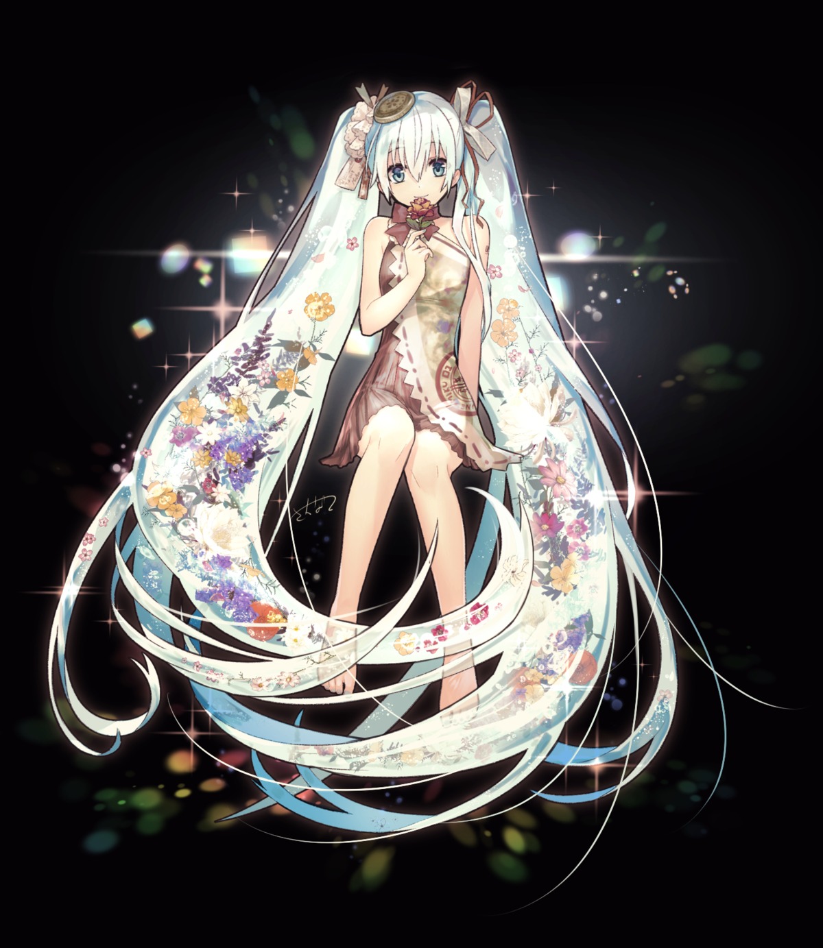 dress hatsune_miku sakanahen tattoo vocaloid