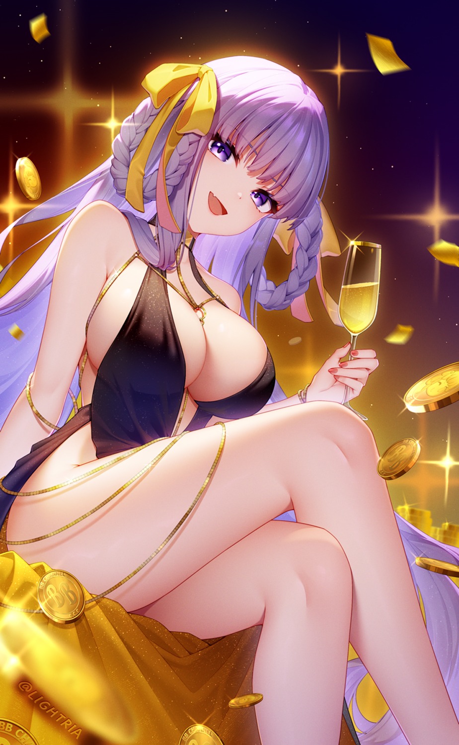 bb_(fate/extra_ccc) dress fate/extra fate/extra_ccc fate/stay_night lightria no_bra