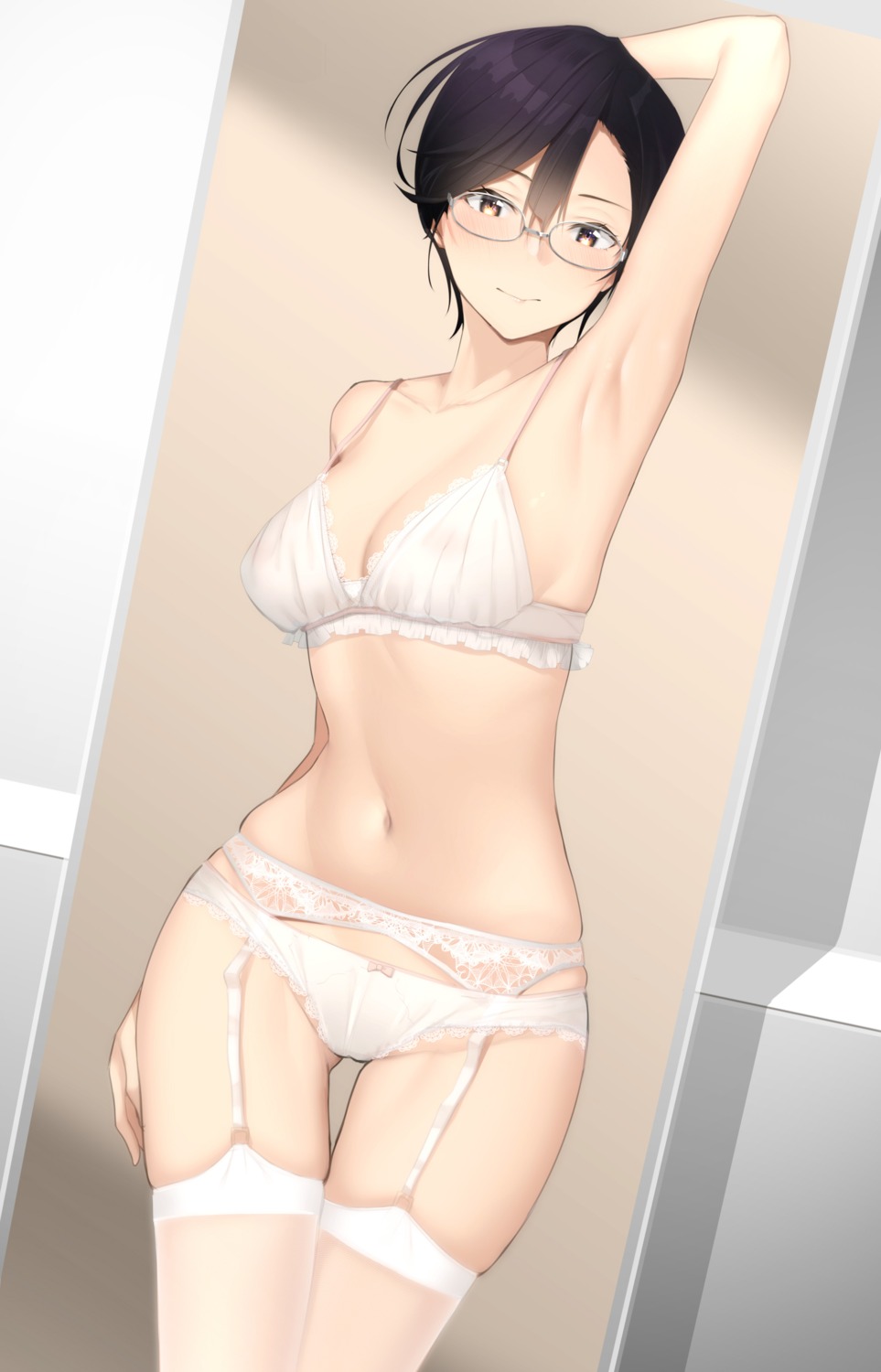 areola bra garter_belt megane pallad pantsu see_through stockings thighhighs