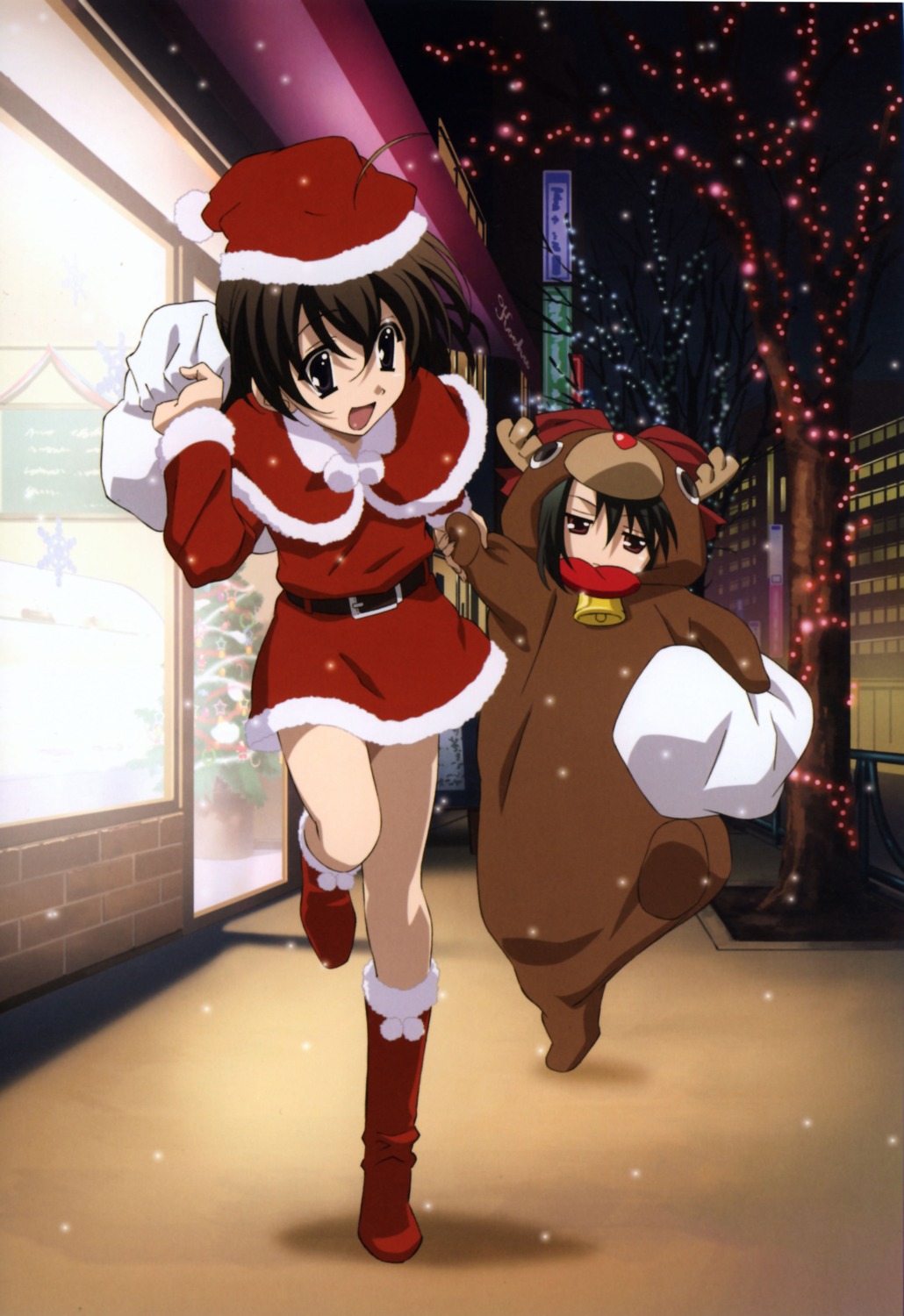 christmas kiyoura_setsuna saionji_sekai school_days