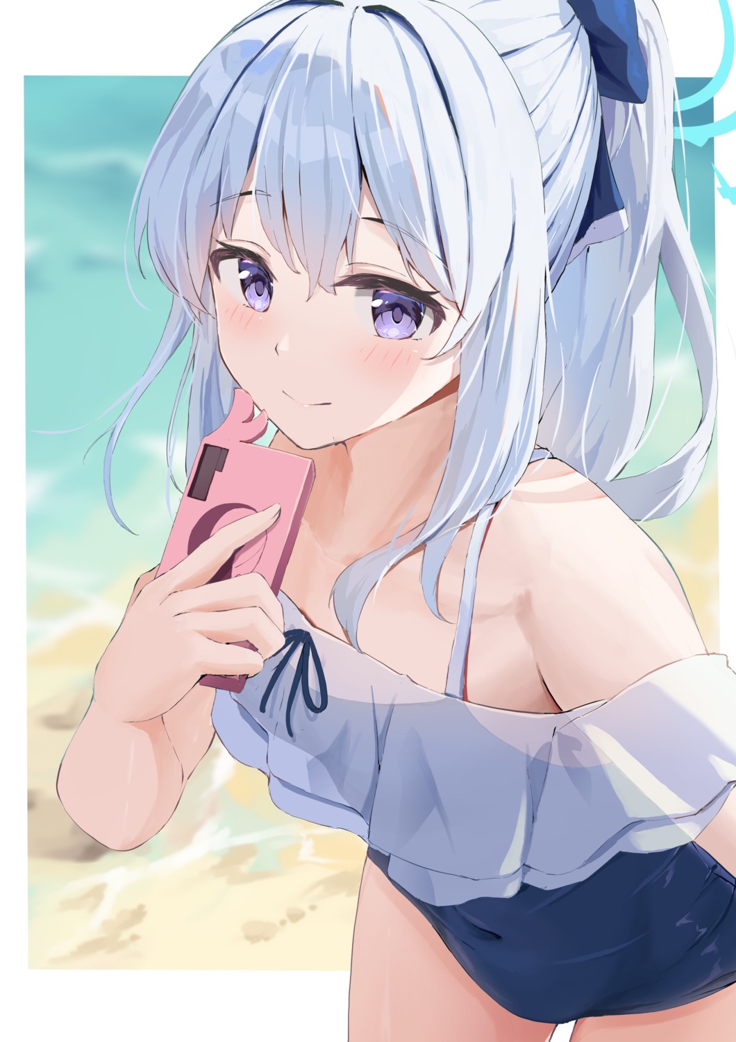 blue_archive halo maccya see_through swimsuits tsukiyuki_miyako