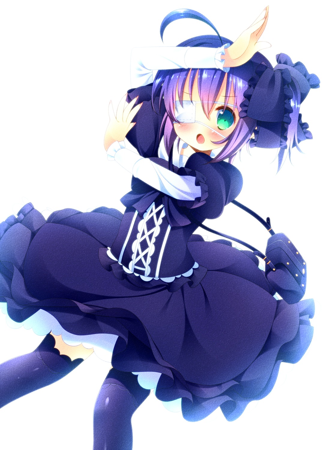 chuunibyou_demo_koi_ga_shitai! eyepatch gothic_lolita lolita_fashion sefa takanashi_rikka thighhighs