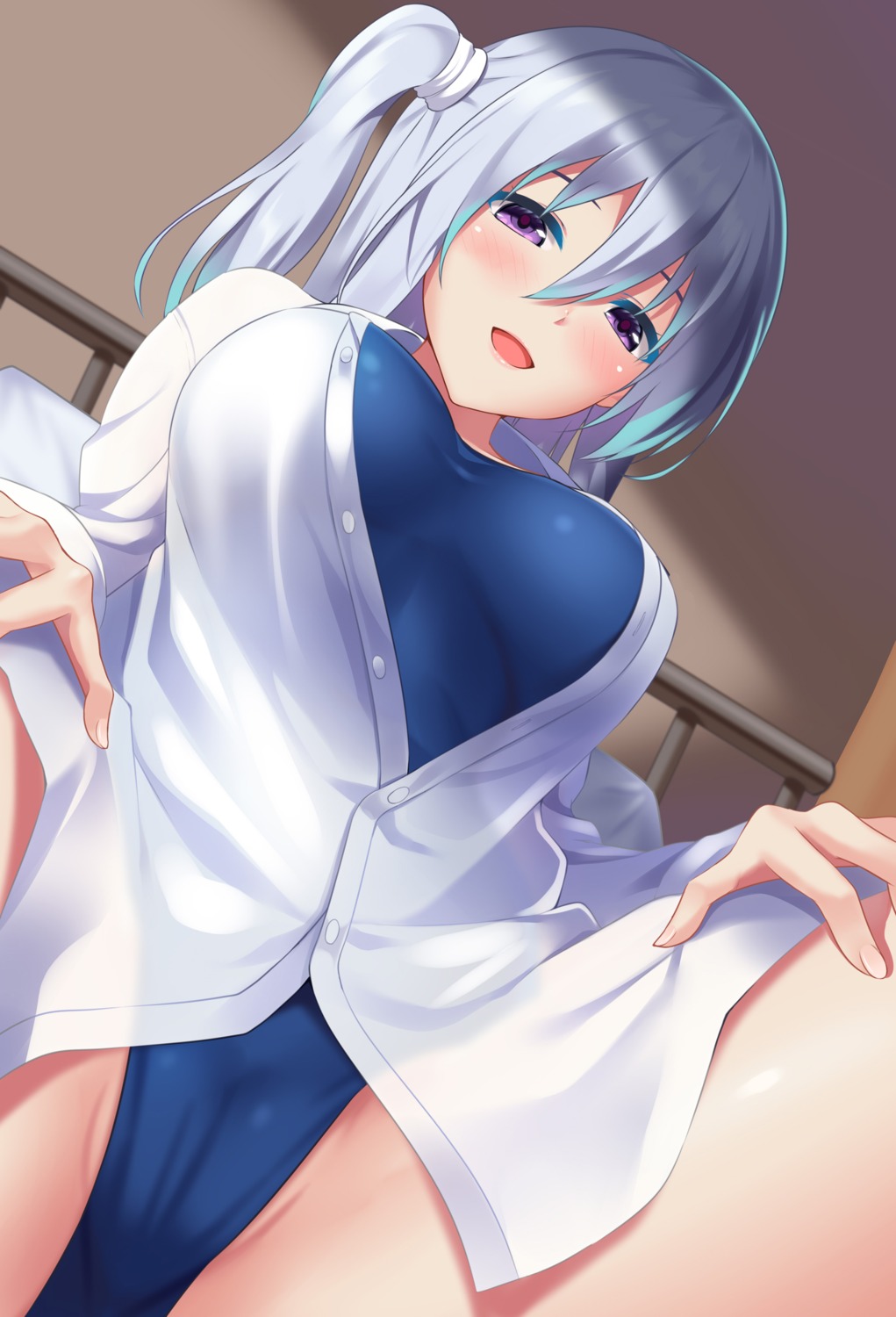 cameltoe dress_shirt huyumitsu see_through swimsuits