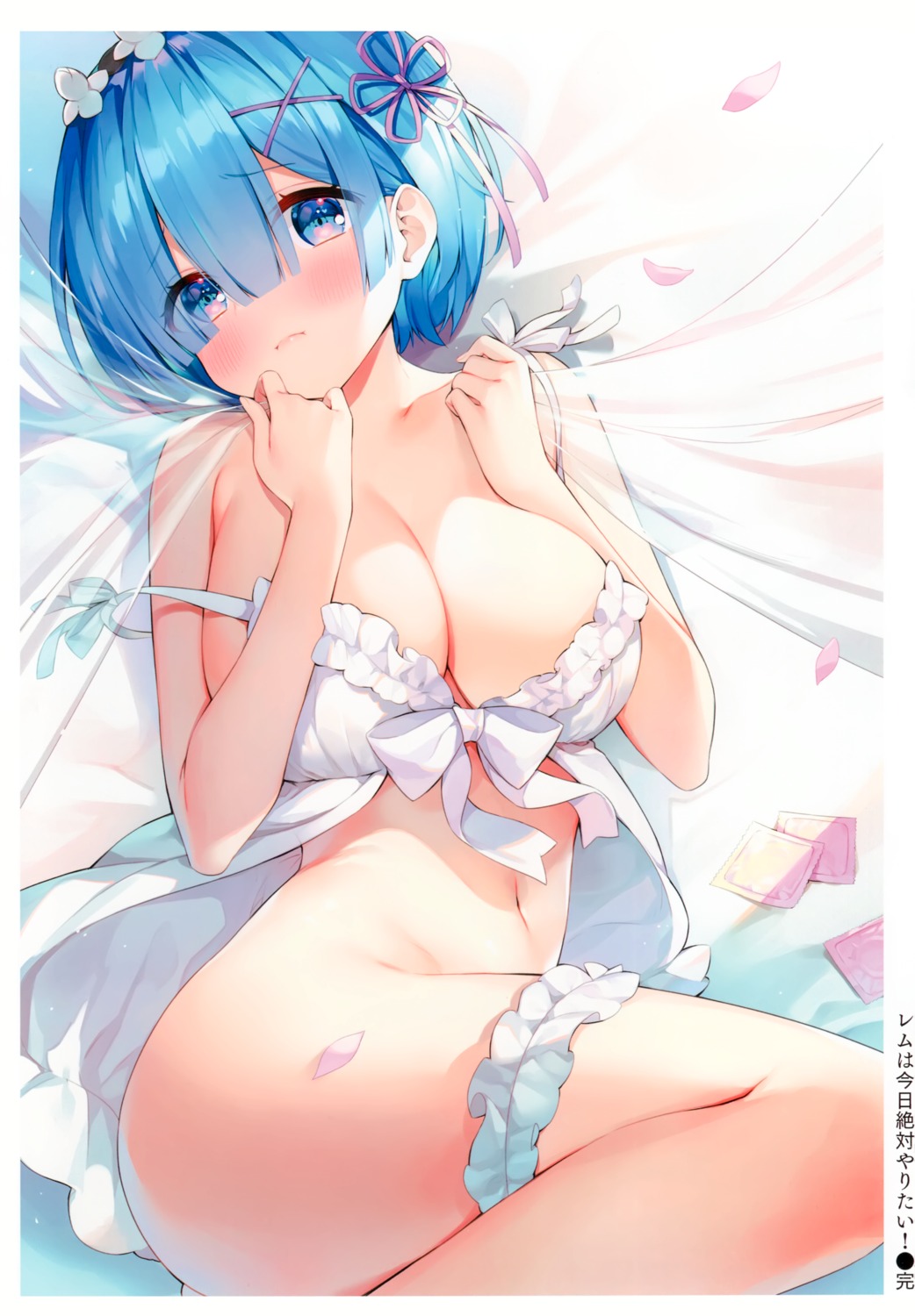 ayamy bottomless garter lingerie re_zero_kara_hajimeru_isekai_seikatsu rem_(re_zero)