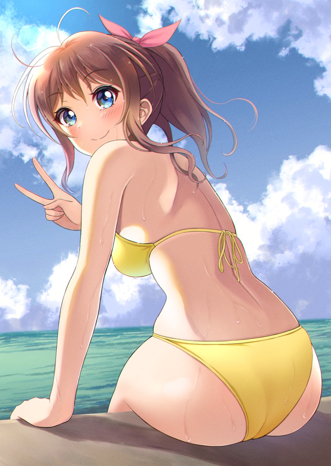 aranami_shibuki ass bang_dream! bikini swimsuits yamabuki_saaya