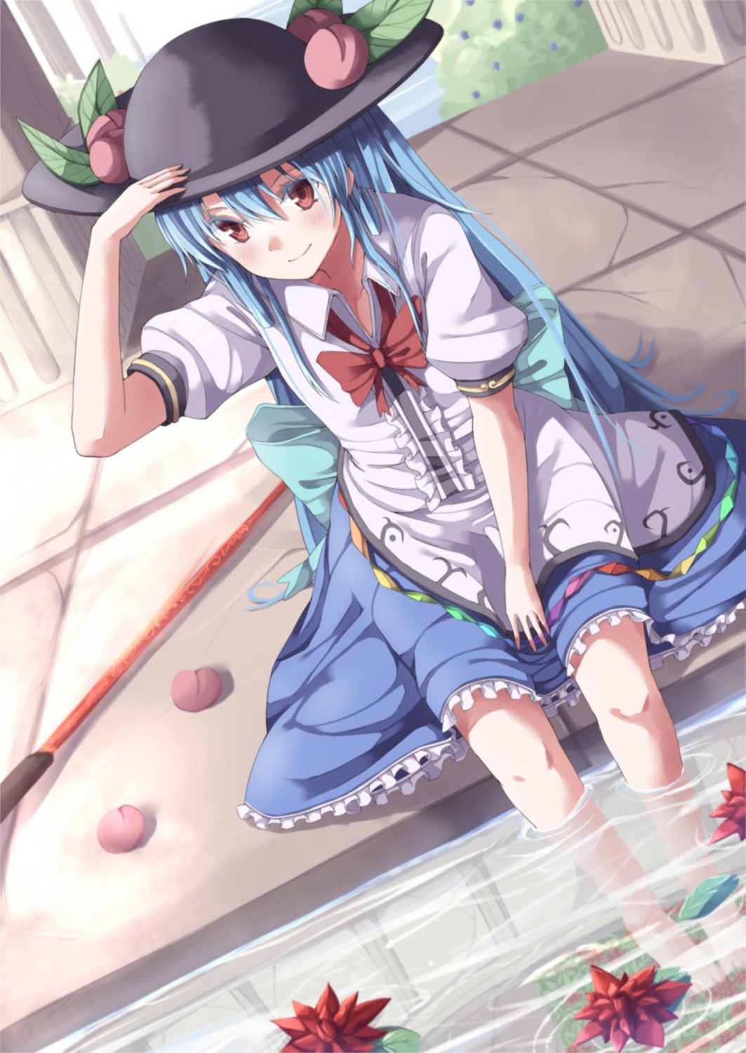 gurasion hinanawi_tenshi sword touhou wet