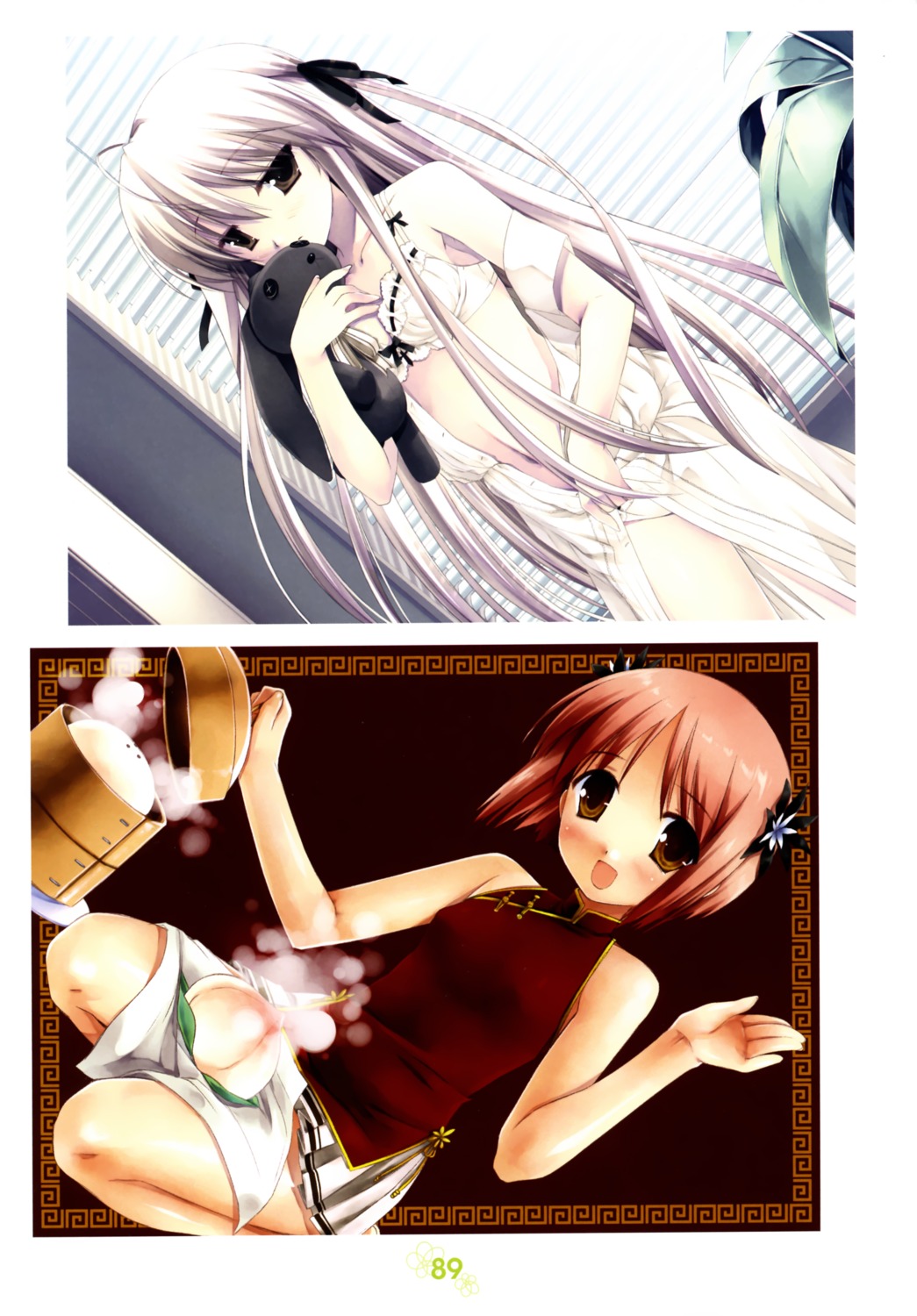 akino_momiji amatsume_akira bra chinadress color_issue kasugano_sora miyasu_risa sakura_musubi undressing yosuga_no_sora