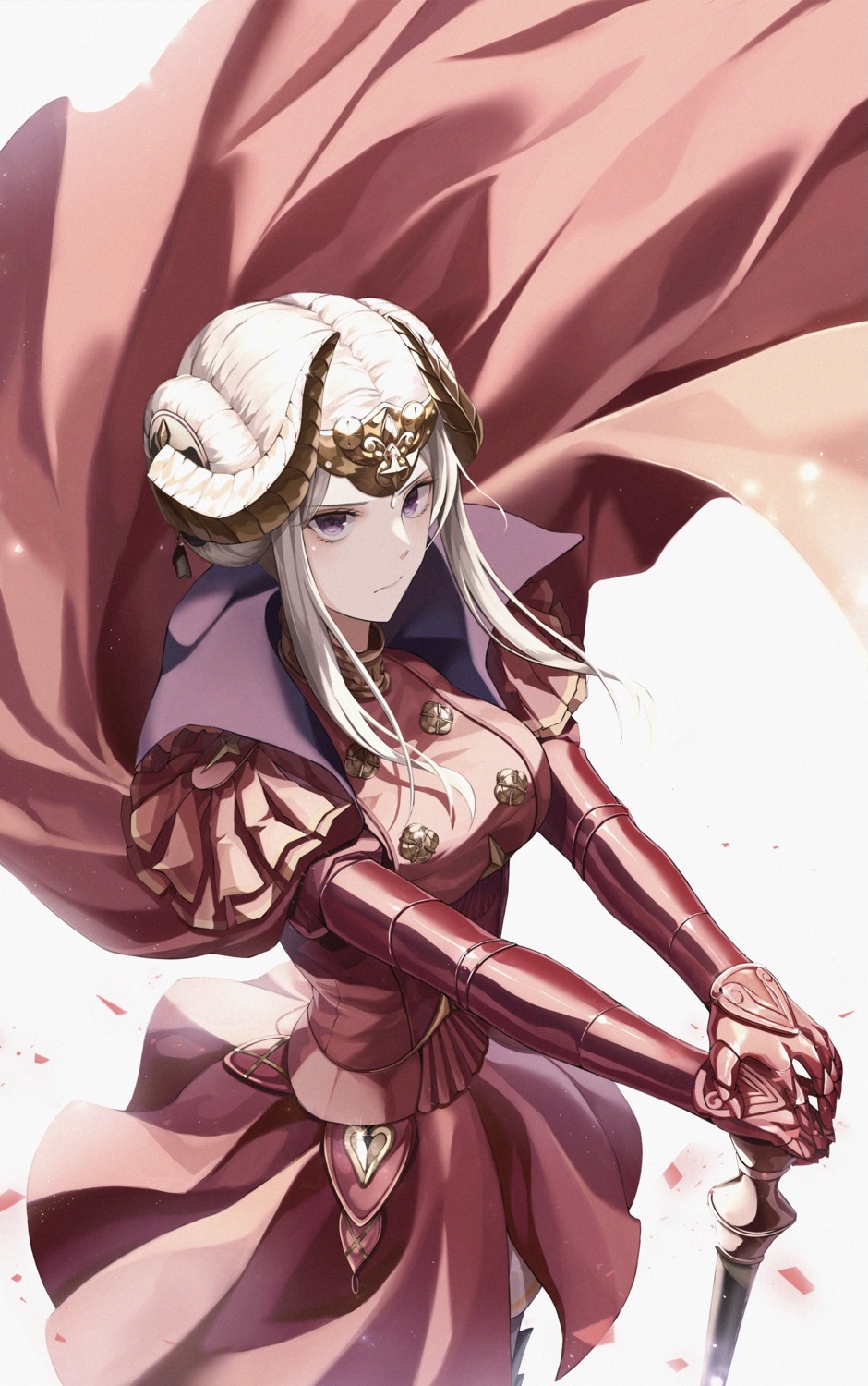 armor csc00014 edelgard_von_hresvelg fire_emblem fire_emblem_three_houses horns skirt_lift