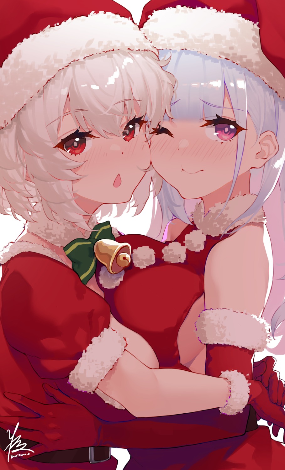 azur_lane christmas dido_(azur_lane) kimi_tsuru no_bra sirius_(azur_lane) symmetrical_docking