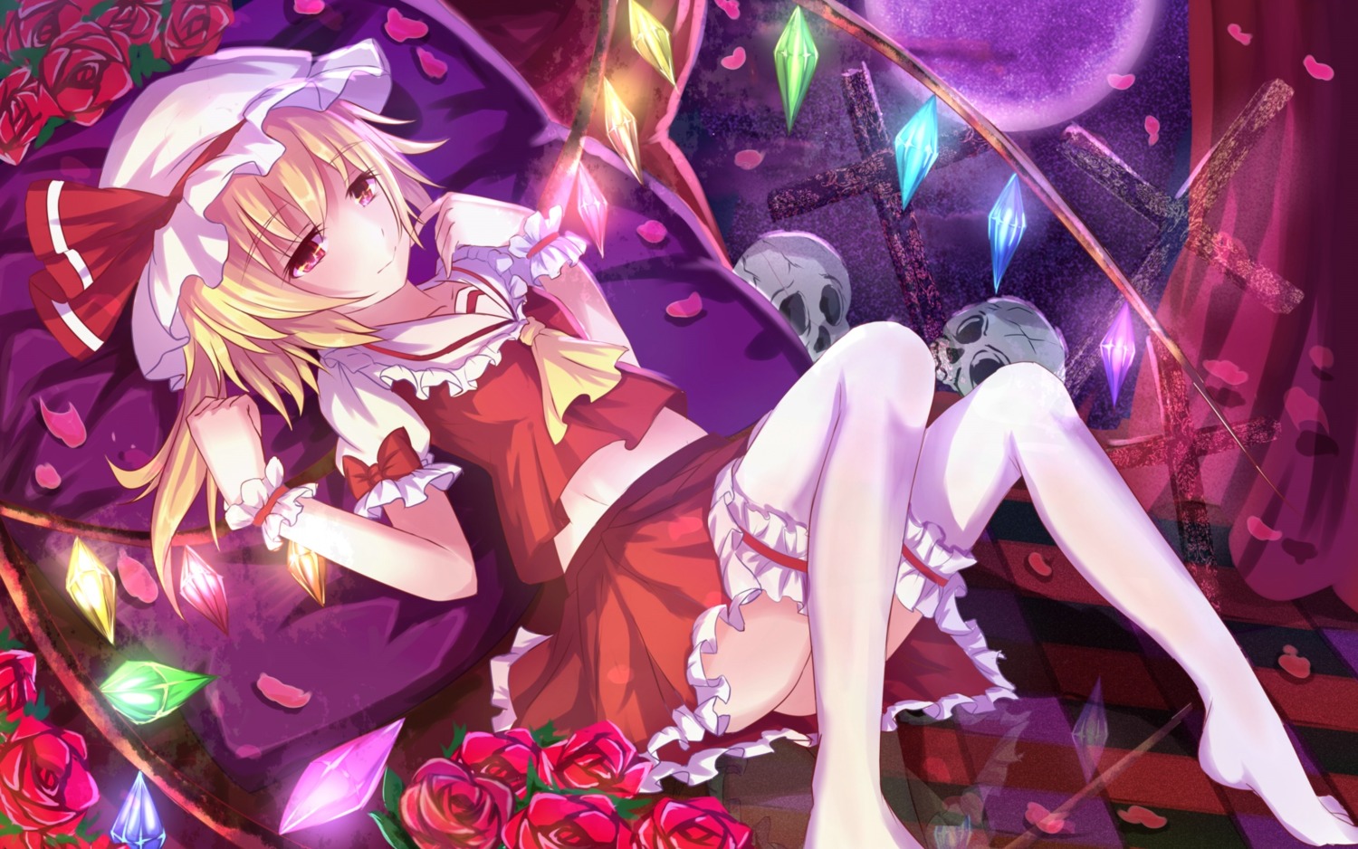 bakanoe flandre_scarlet thighhighs touhou wings