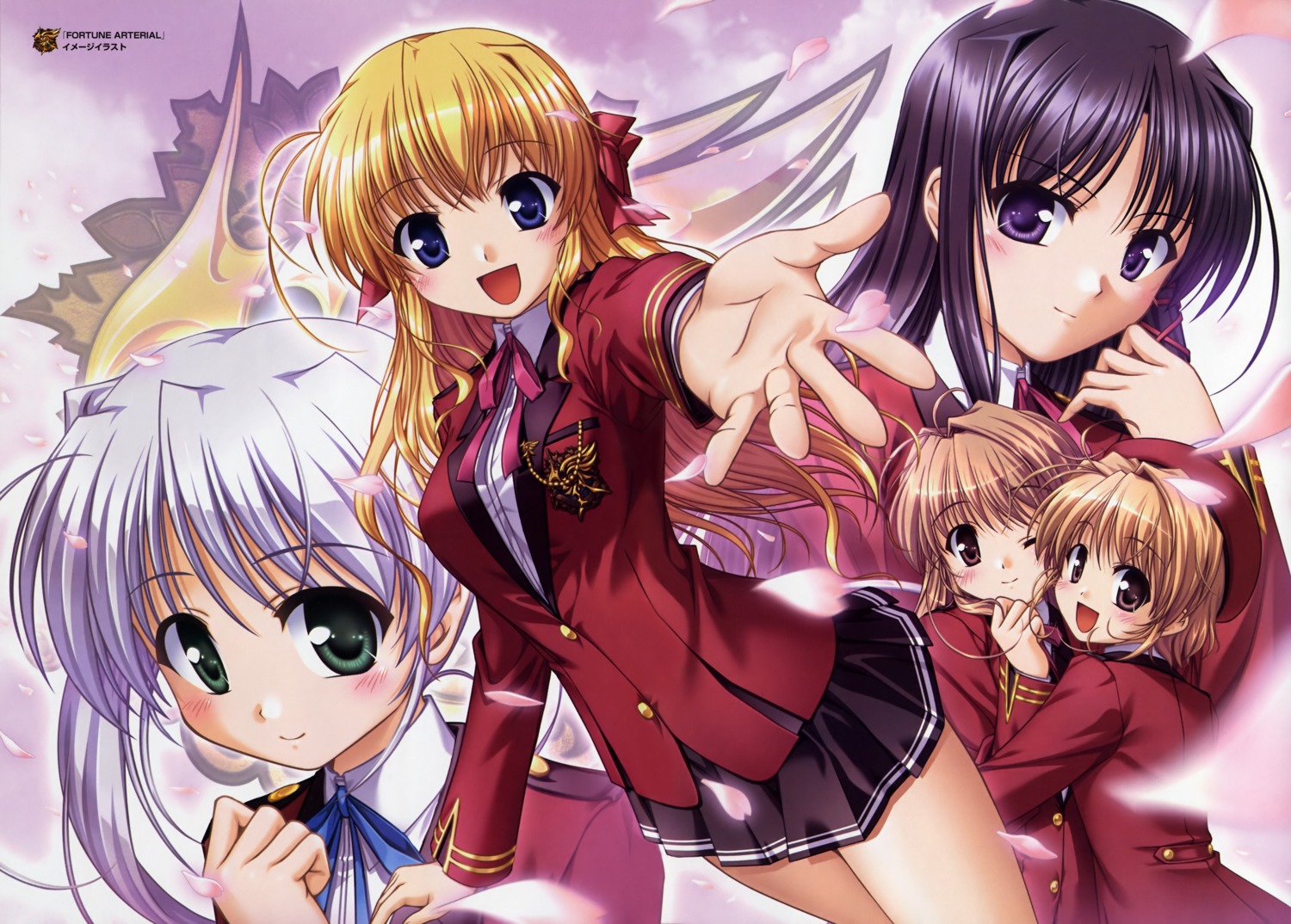 august bekkankou fortune_arterial kuze_kiriha seifuku sendou_erika tougi_shiro yuuki_haruna yuuki_kanade