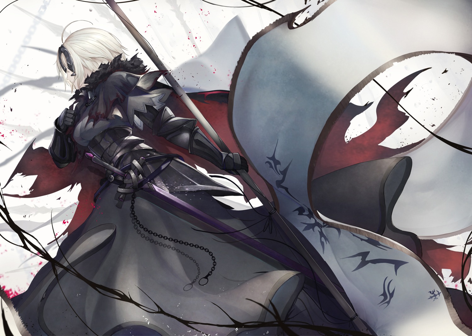 armor fate/grand_order jeanne_d'arc jeanne_d'arc_(alter)_(fate) marumoru sword