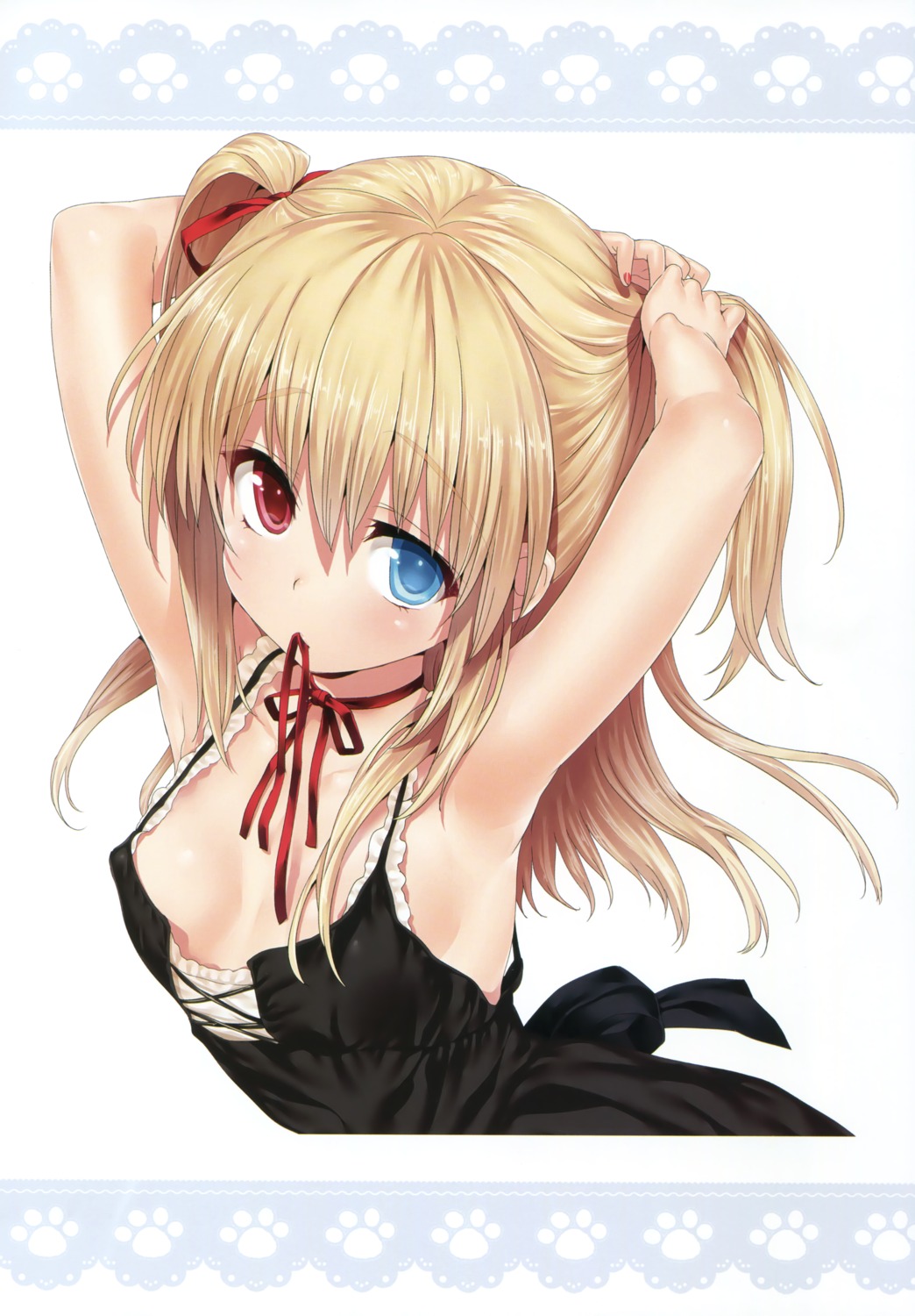 boku_wa_tomodachi_ga_sukunai dress erect_nipples hasegawa_kobato heterochromia hisasi neko_wa_manma_ga_utsukushii no_bra